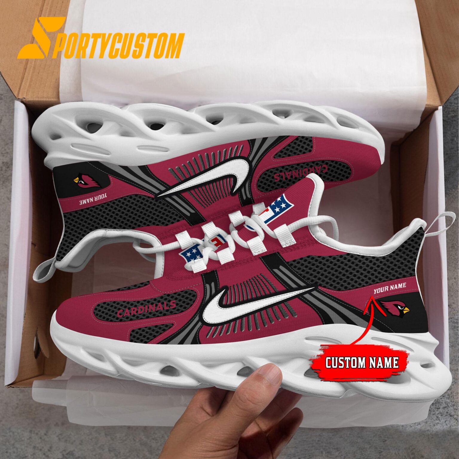 NFL Arizona Cardinals Logo Football Team New Season Max Soul Shoes