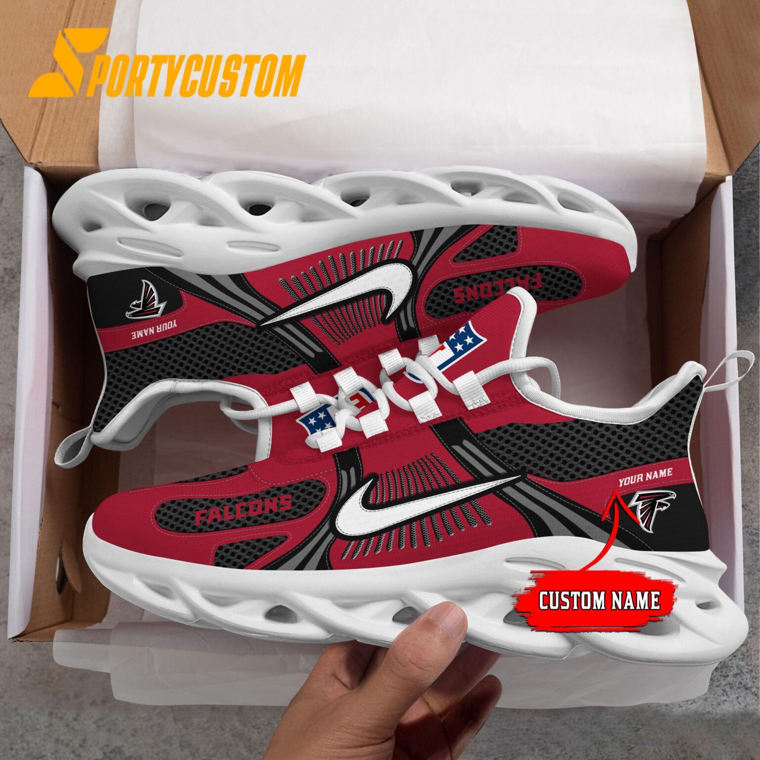 NFL Atlanta Falcons Logo Football Team New Season Max Soul Shoes