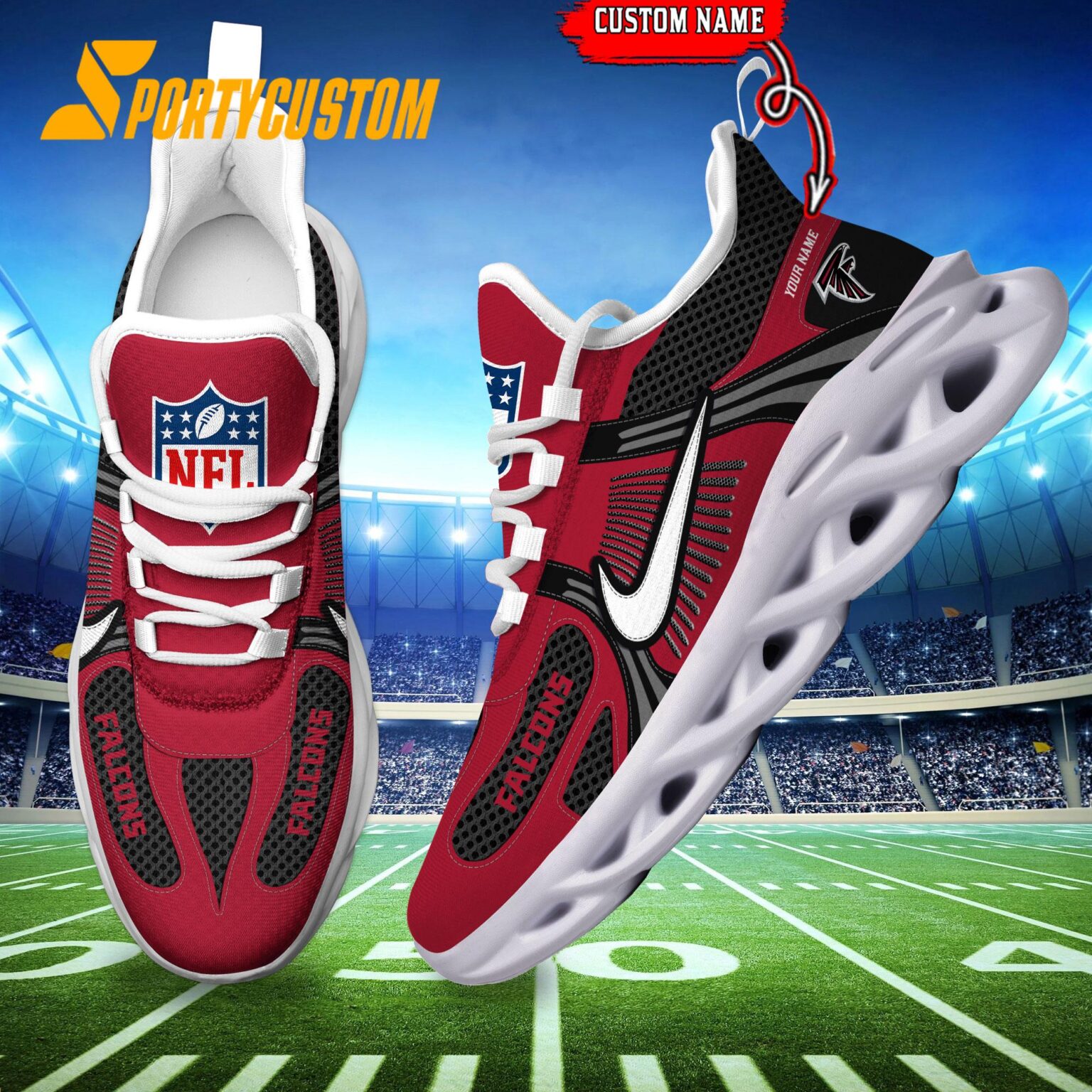 NFL Atlanta Falcons Logo Football Team New Season Max Soul Shoes