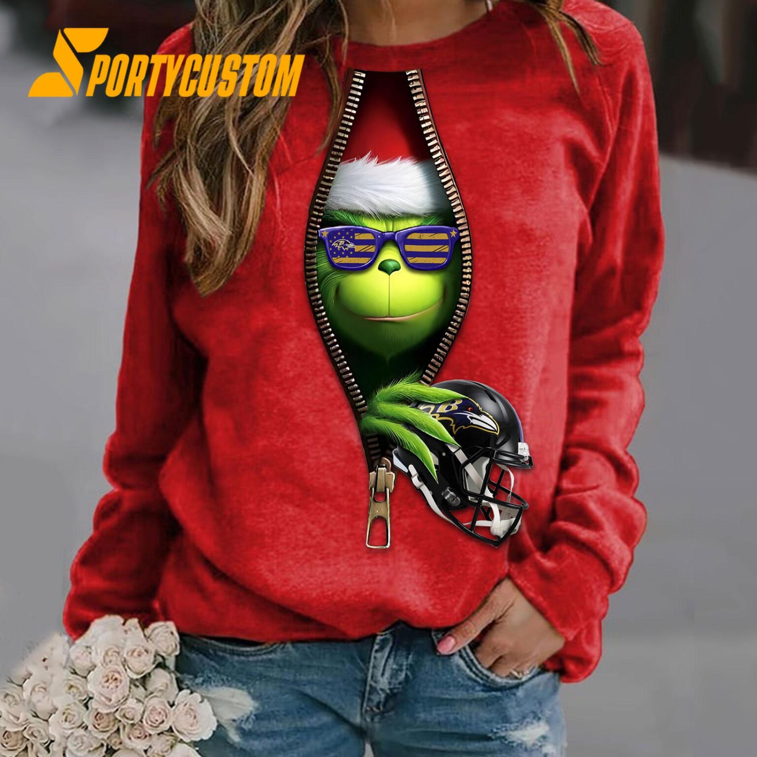 NFL Baltimore RavensFootball x Grinch Funny Christmas Limited Sweatshirt, Hoodie, TShirt
