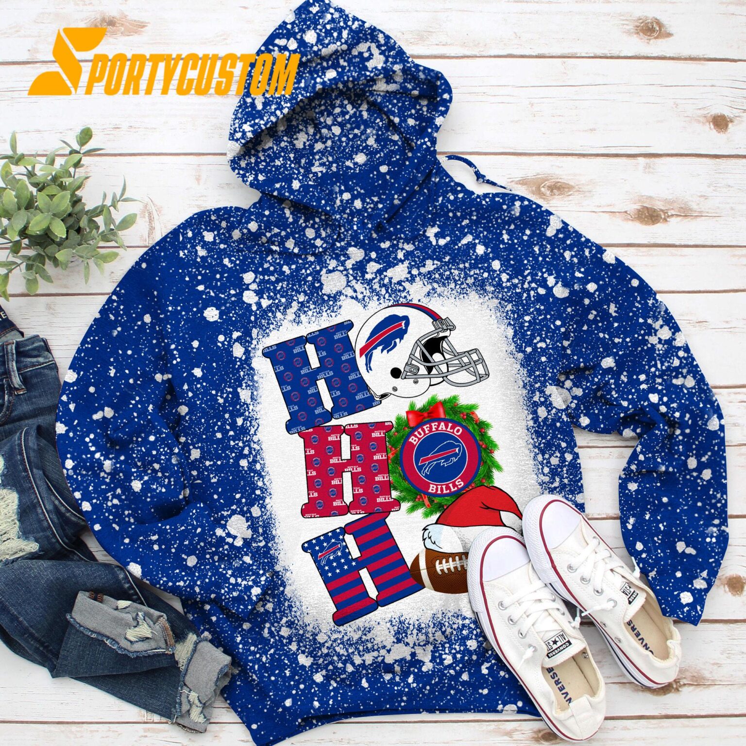 NFL Buffalo Bills Football Santa Hats HoHoHo Christmas Unisex TShirt, Hoodie, Sweatshirt