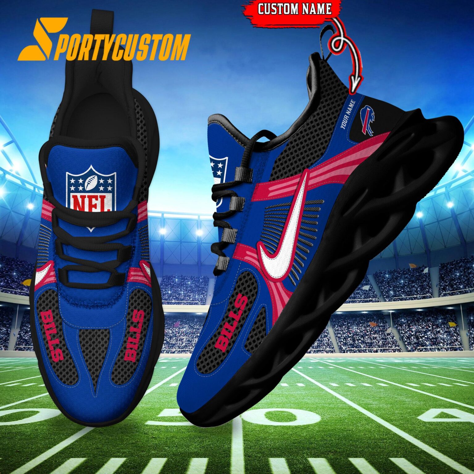 NFL Buffalo Bills Logo Football Team New Season Max Soul Shoes