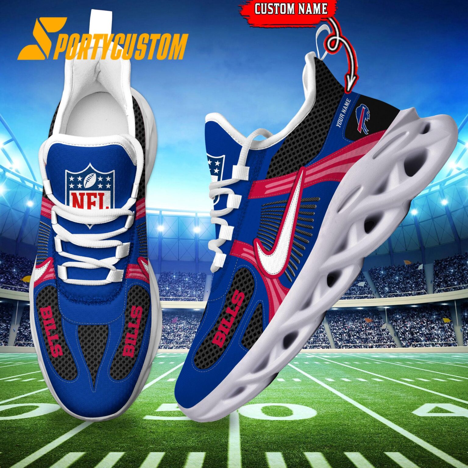 NFL Buffalo Bills Logo Football Team New Season Max Soul Shoes