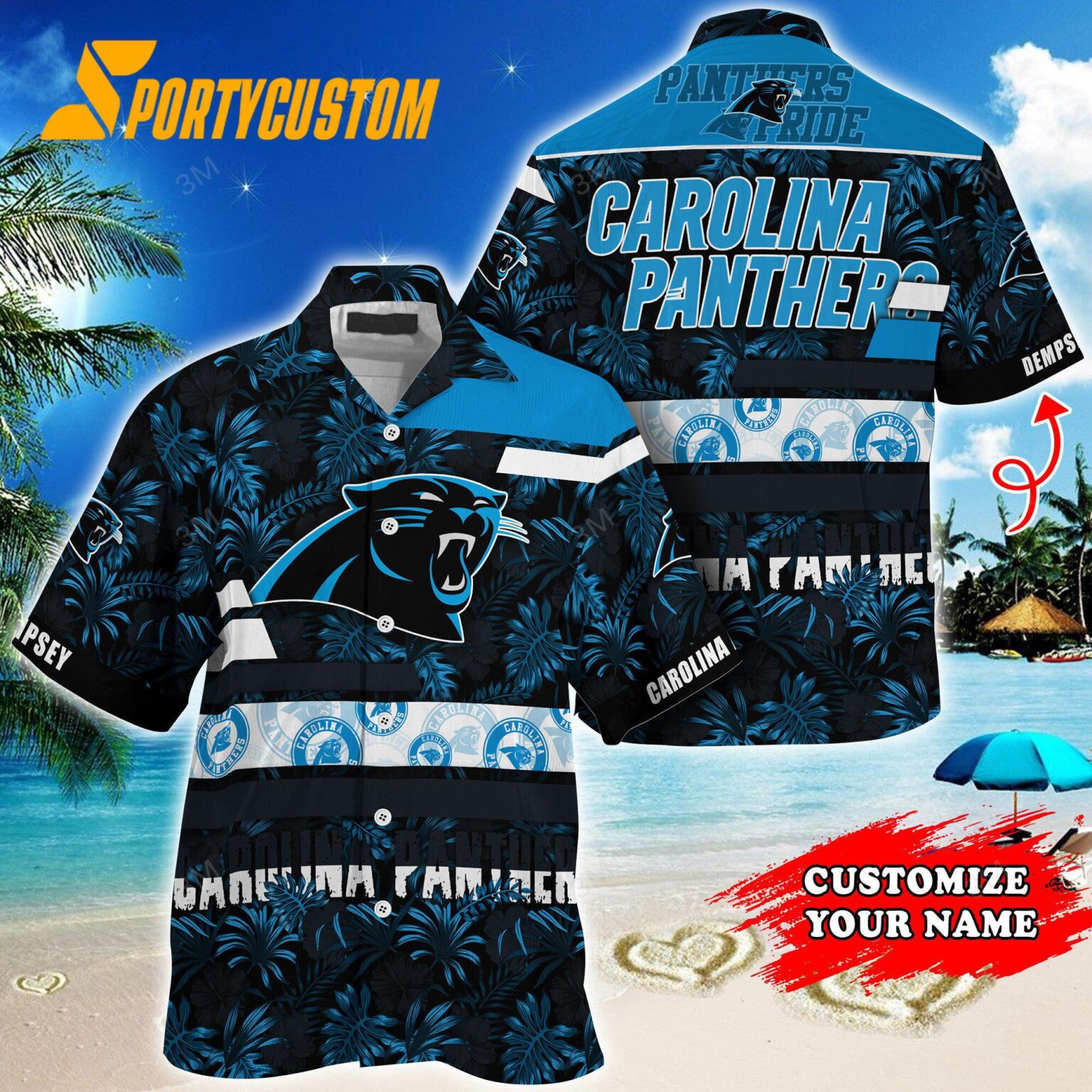 NFL Carolina Panthers Flower Summer Limited Hawaiian Shirt