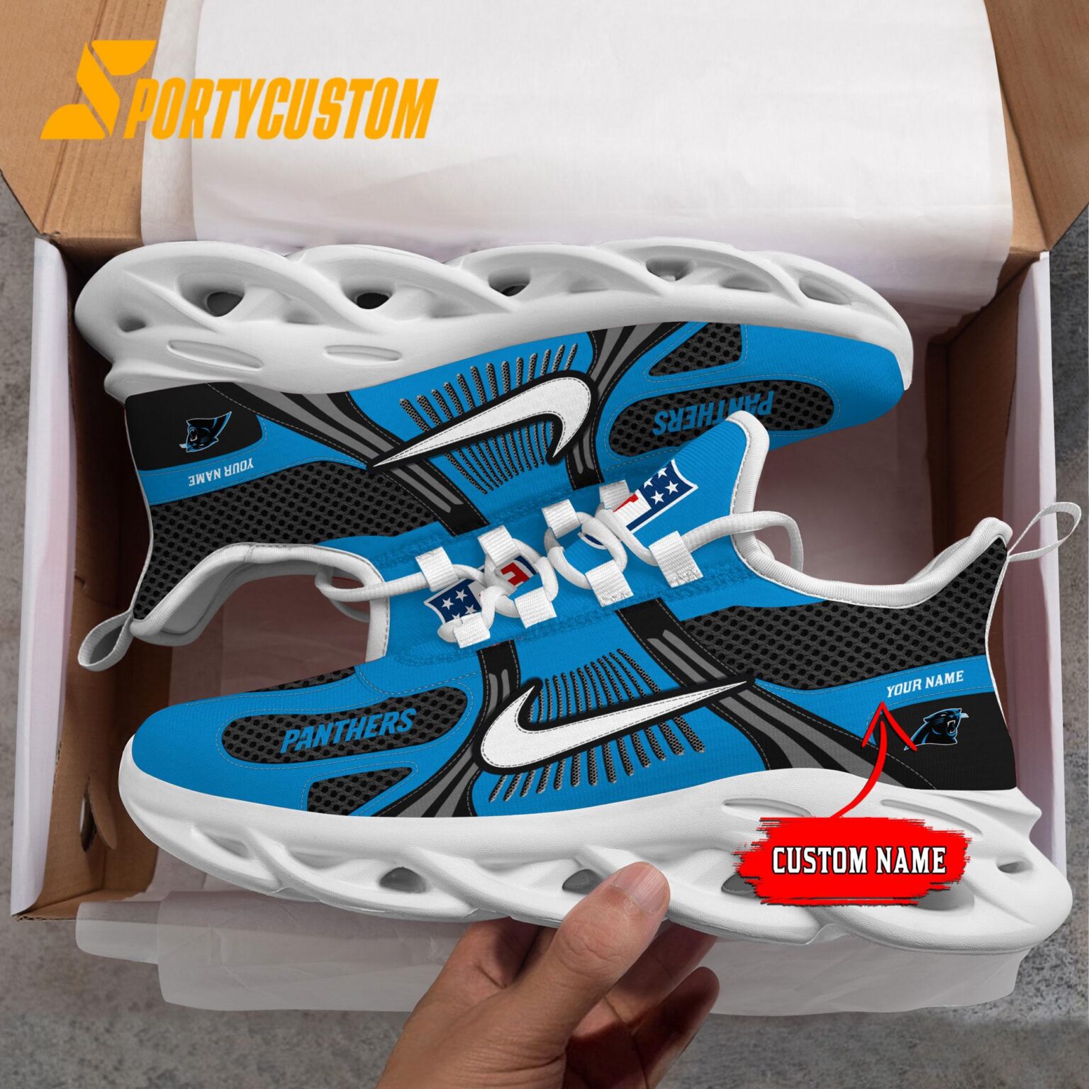 NFL Carolina Panthers Logo Football Team New Season Max Soul Shoes
