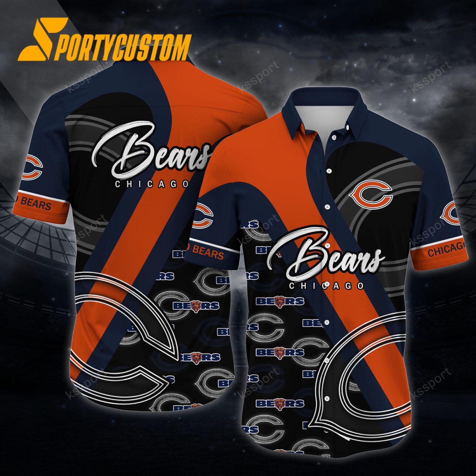 NFL Chicago Bears Logo Football Team Limited New Hawaii Shirt