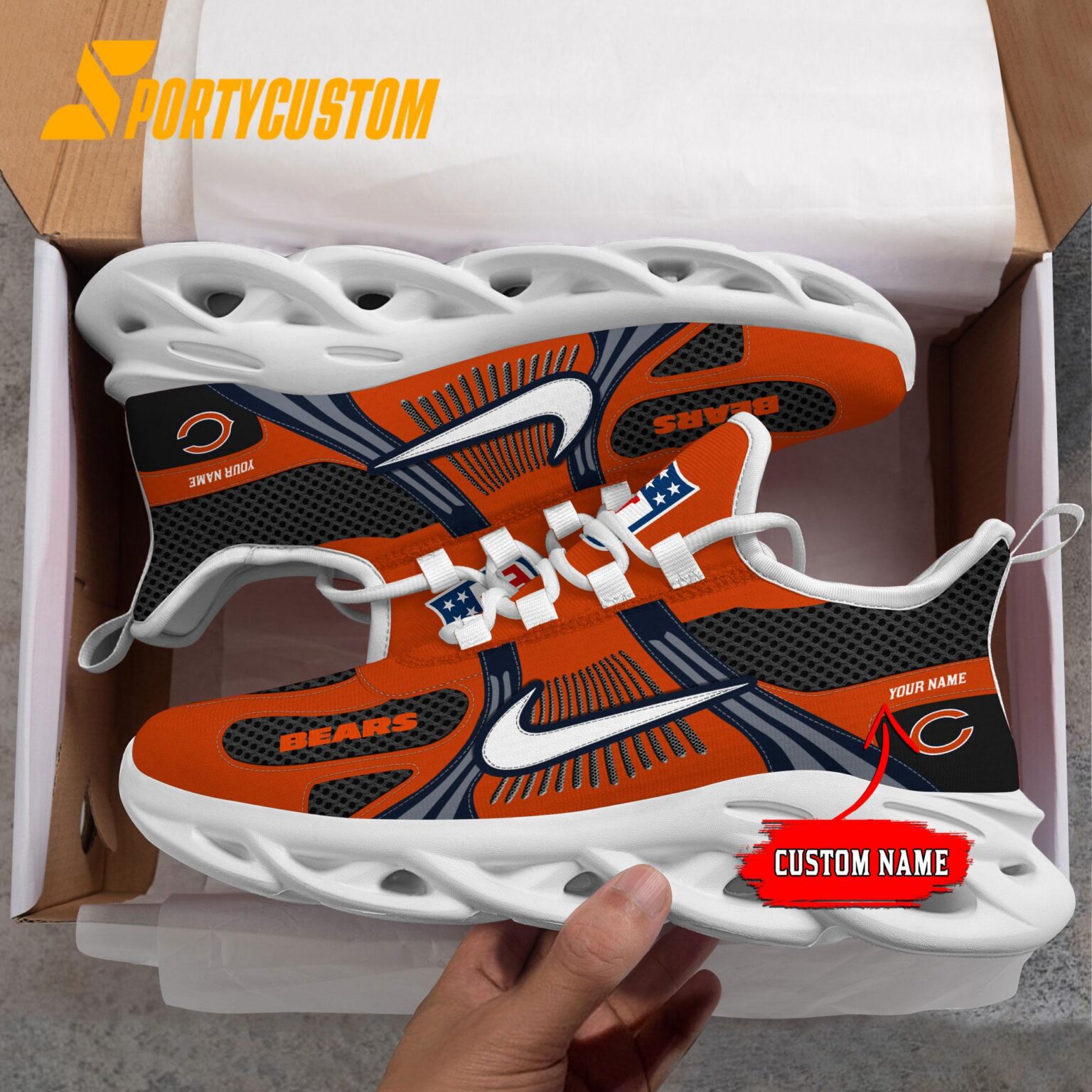 NFL Chicago Bears Logo Football Team New Season Max Soul Shoes
