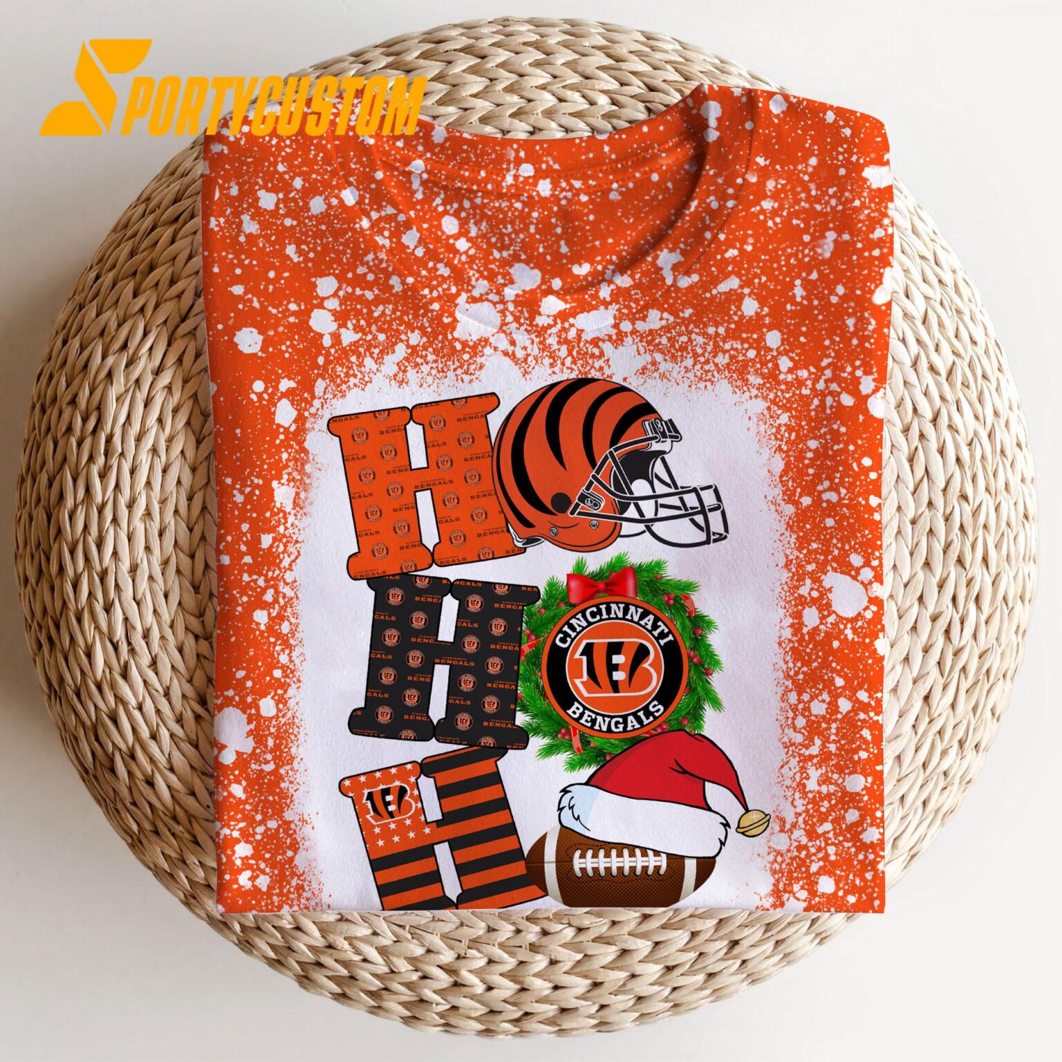 NFL Cincinnati Bengals Football Santa Hats HoHoHo Christmas Unisex TShirt, Hoodie, Sweatshirt