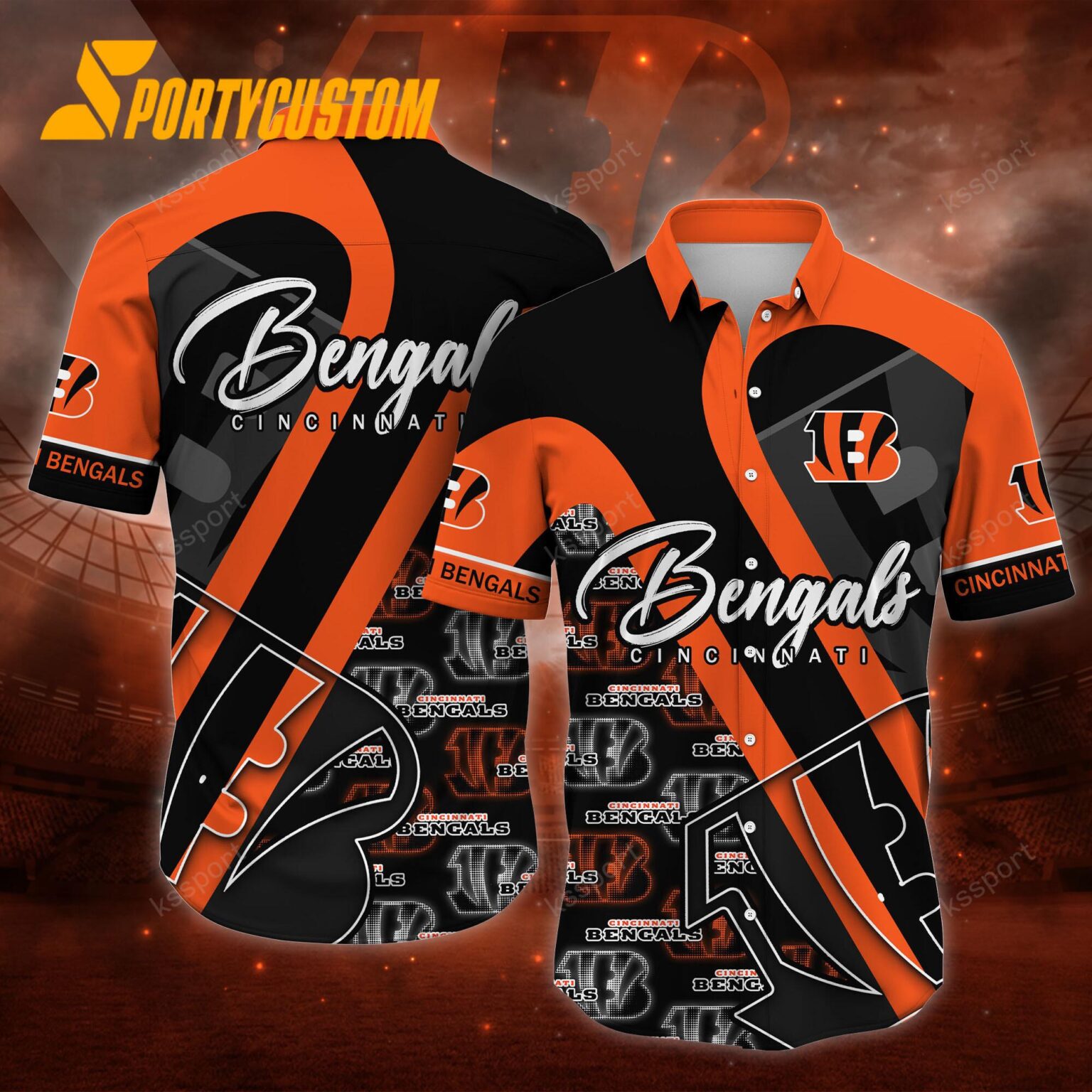 NFL Cincinnati Bengals Logo Football Team Limited New Hawaii Shirt