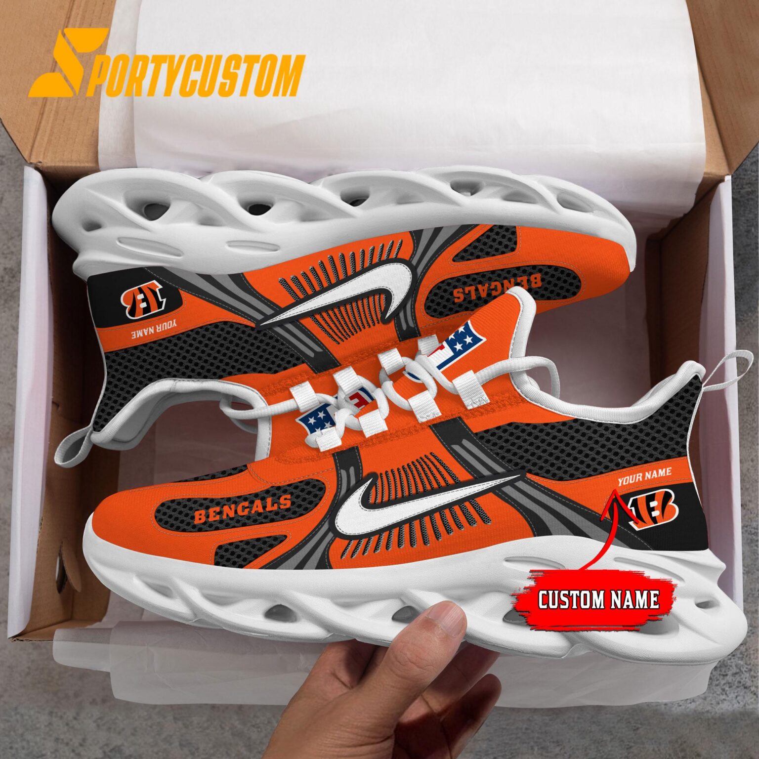 NFL Cincinnati Bengals Logo Football Team New Season Max Soul Shoes