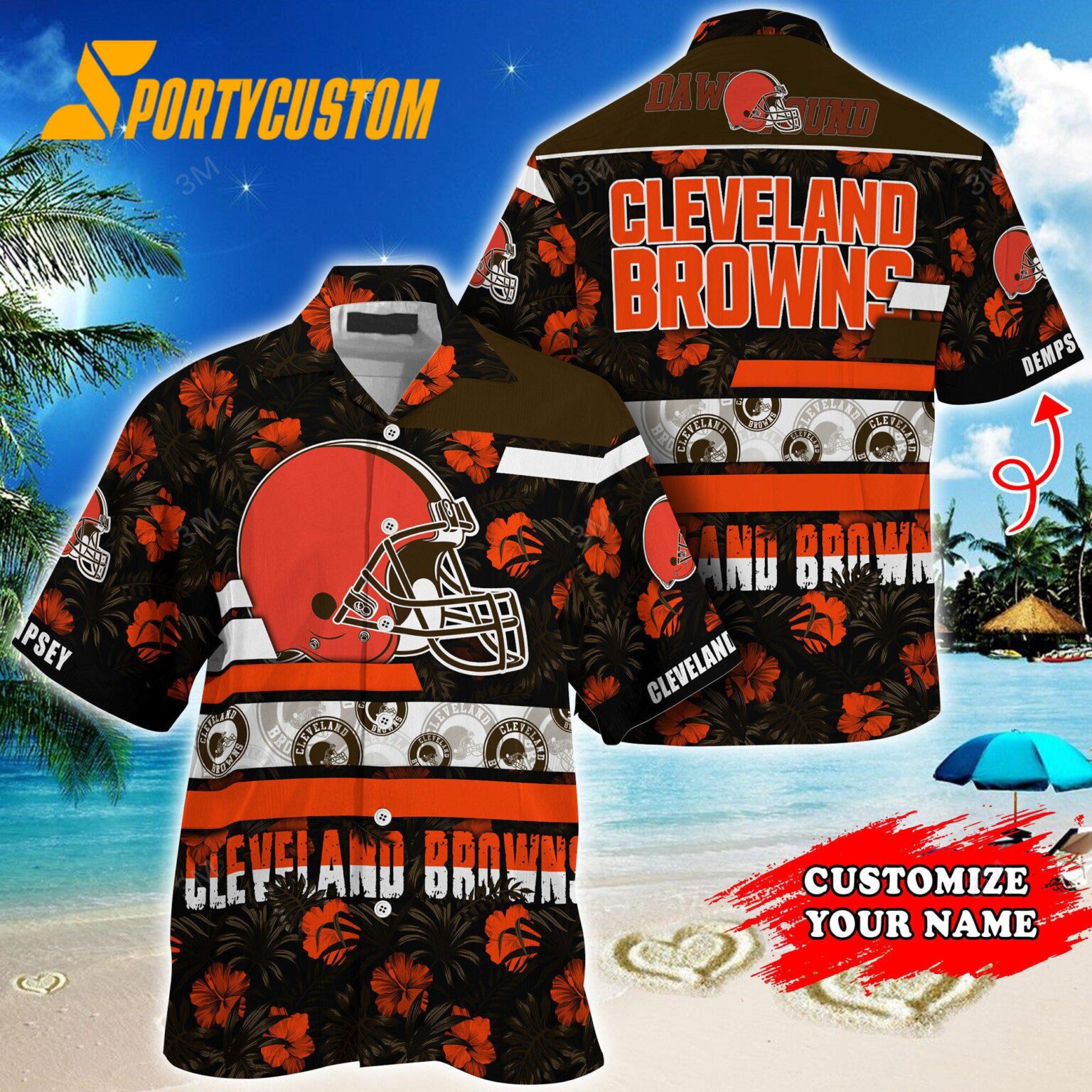 NFL Cleveland Browns Flower Summer Limited Hawaiian Shirt