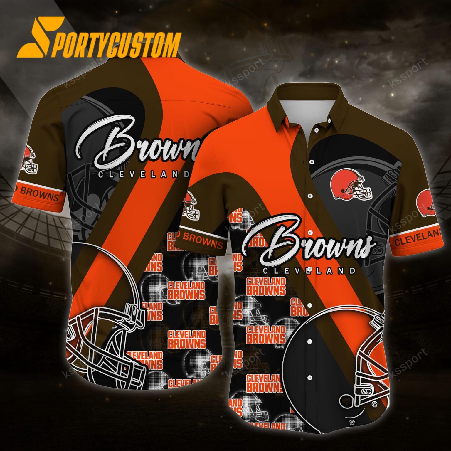 NFL Cleveland Browns Logo Football Team Limited New Hawaii Shirt