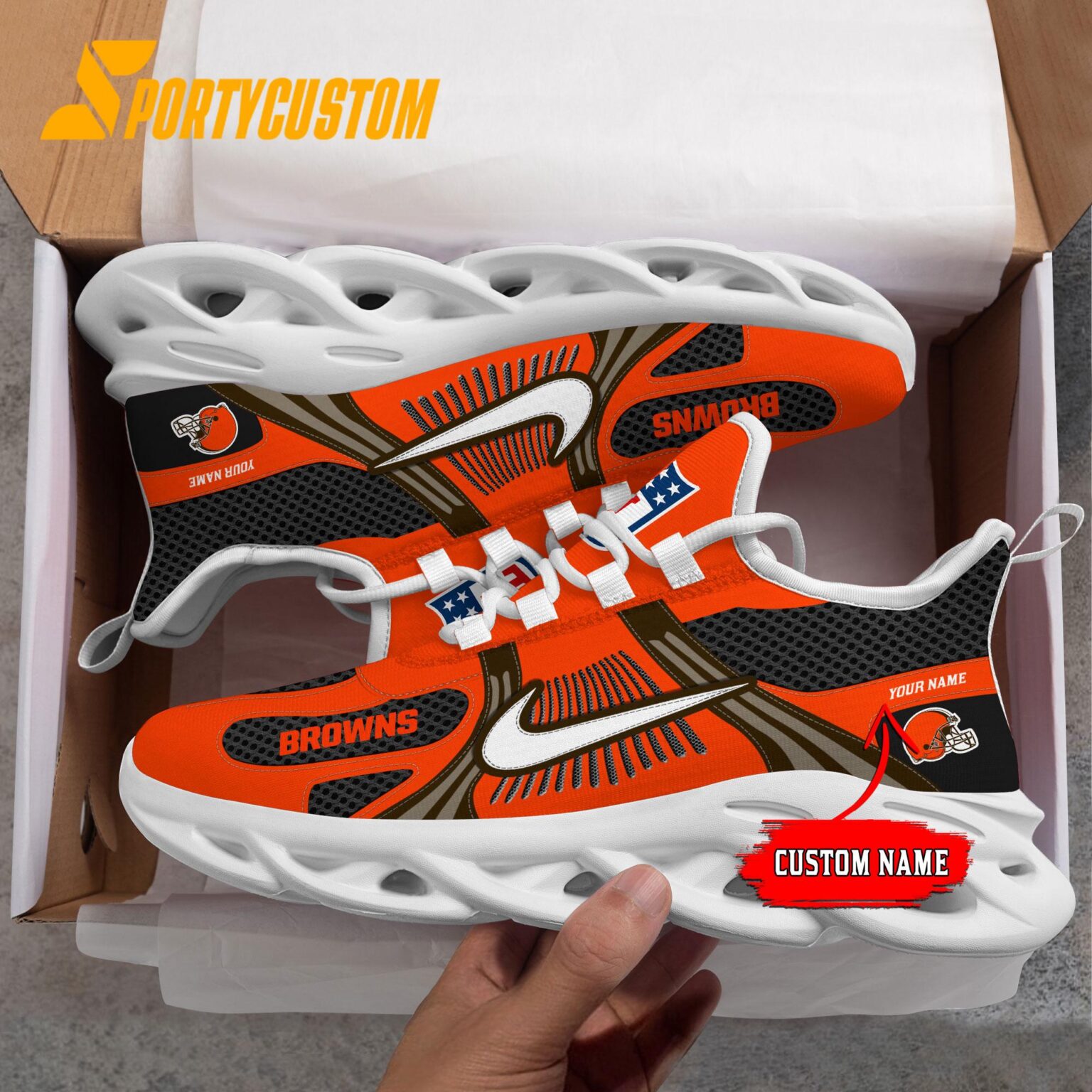 NFL Cleveland Browns Logo Football Team New Season Max Soul Shoes