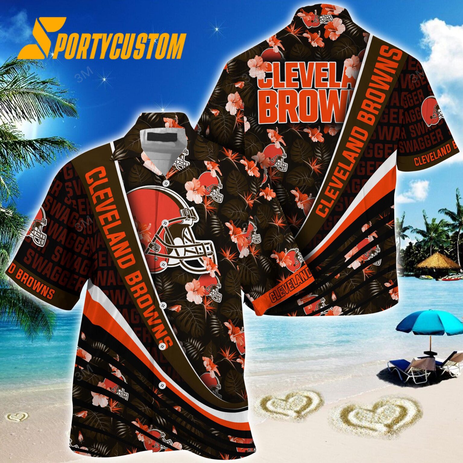 NFL Cleveland Browns Summer Hawaii Shirt With Tropical Flower Pattern