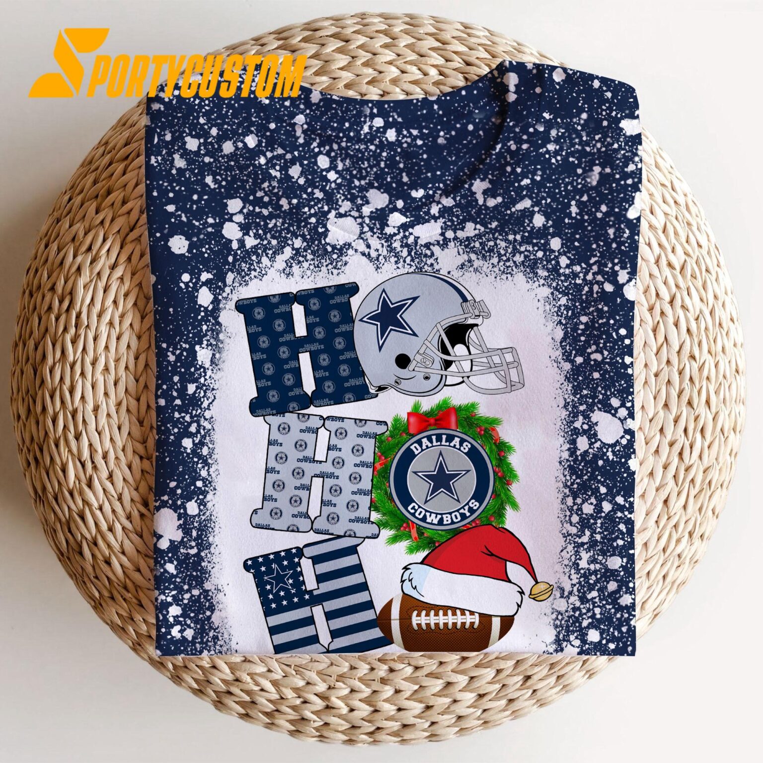 NFL Dallas Cowboys Football Santa Hats HoHoHo Christmas Unisex TShirt, Hoodie, Sweatshirt