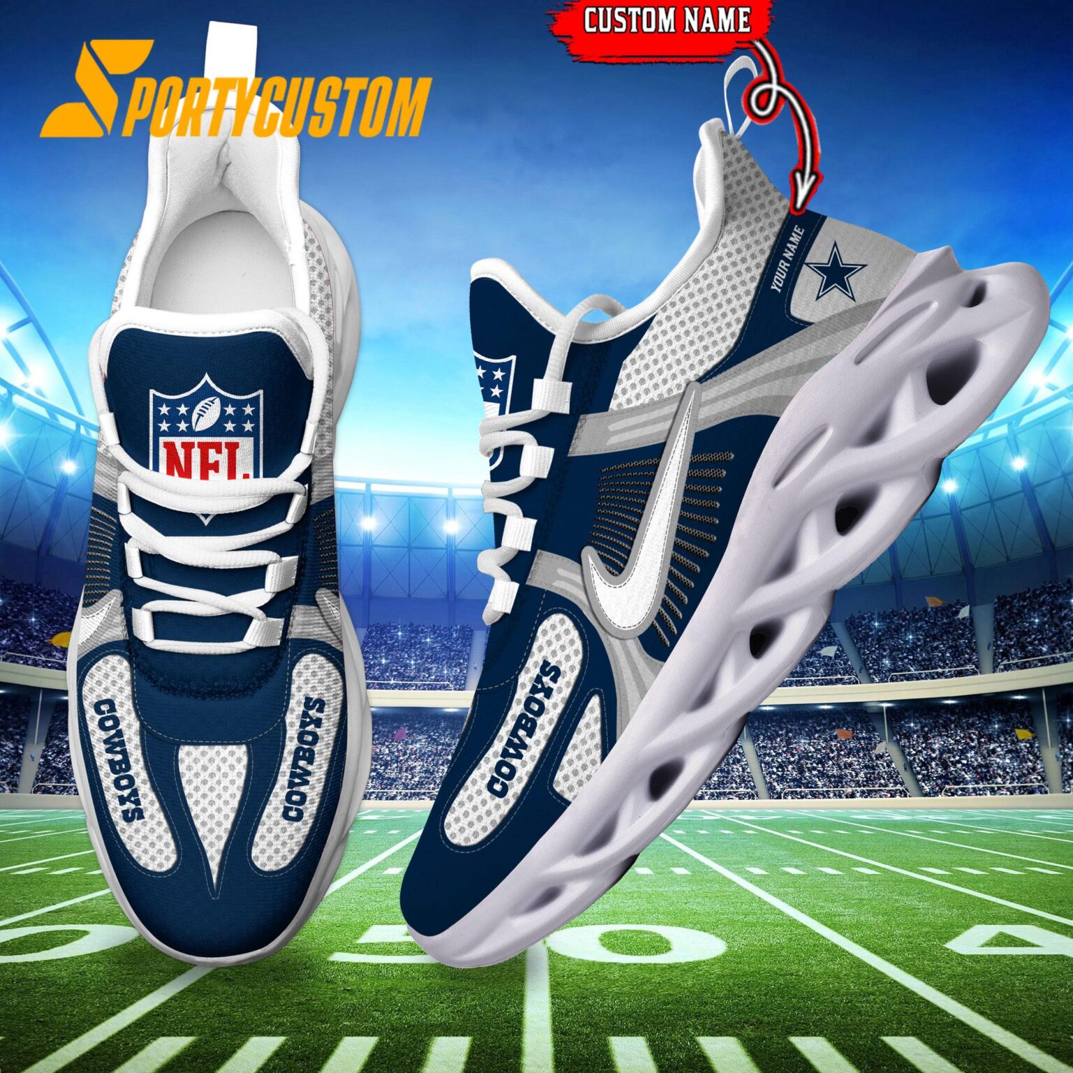 NFL Dallas Cowboys Logo Football Team New Season Max Soul Shoes