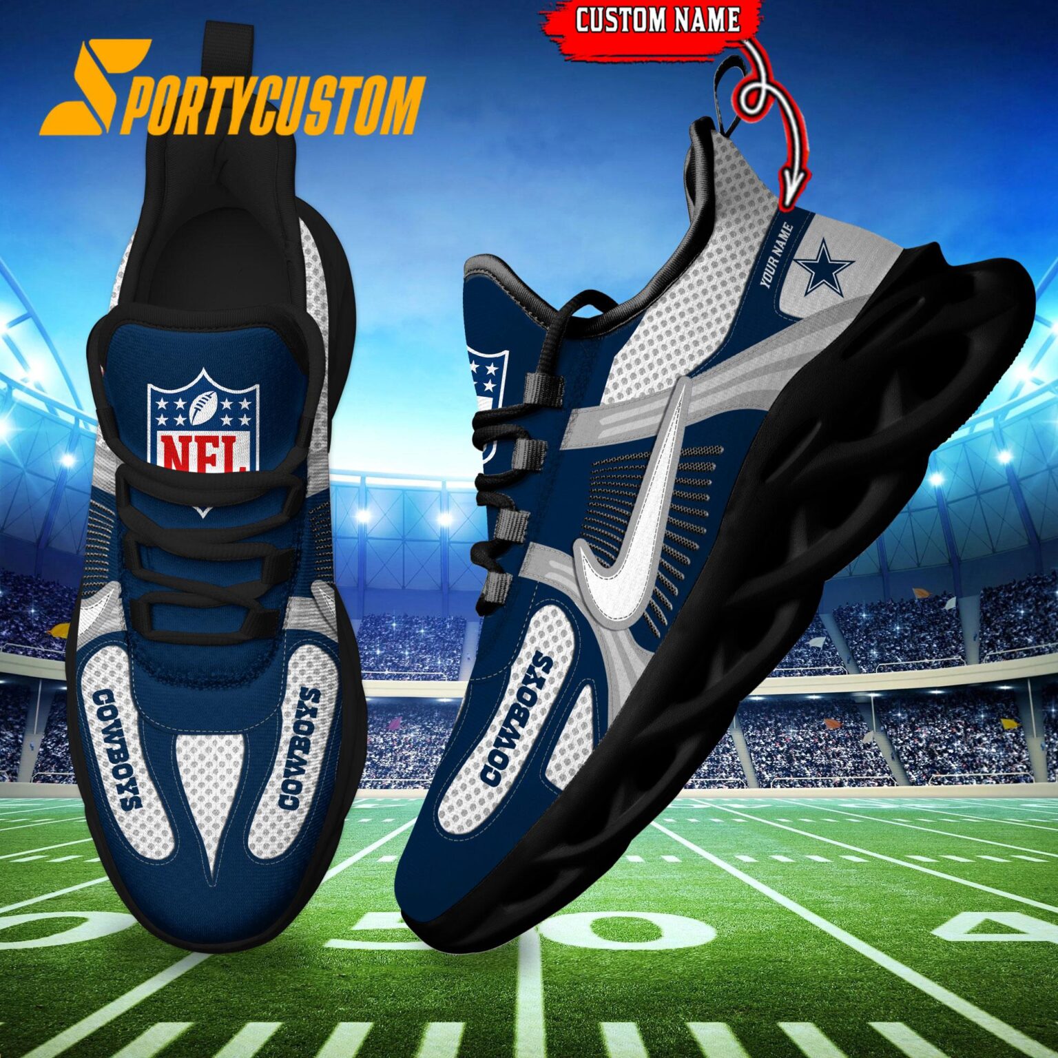 NFL Dallas Cowboys Logo Football Team New Season Max Soul Shoes