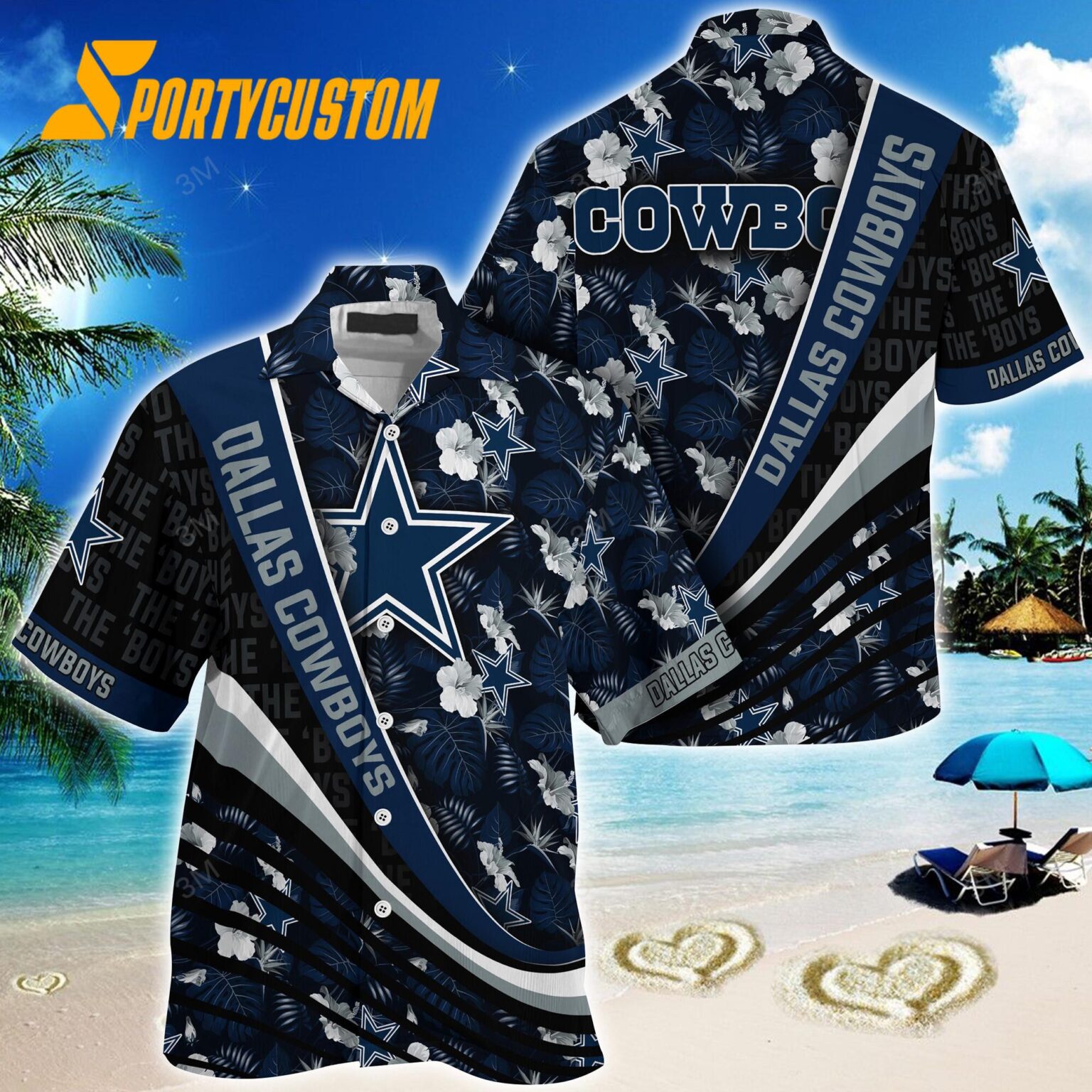 NFL Dallas Cowboys Summer Hawaii Shirt With Tropical Flower Pattern