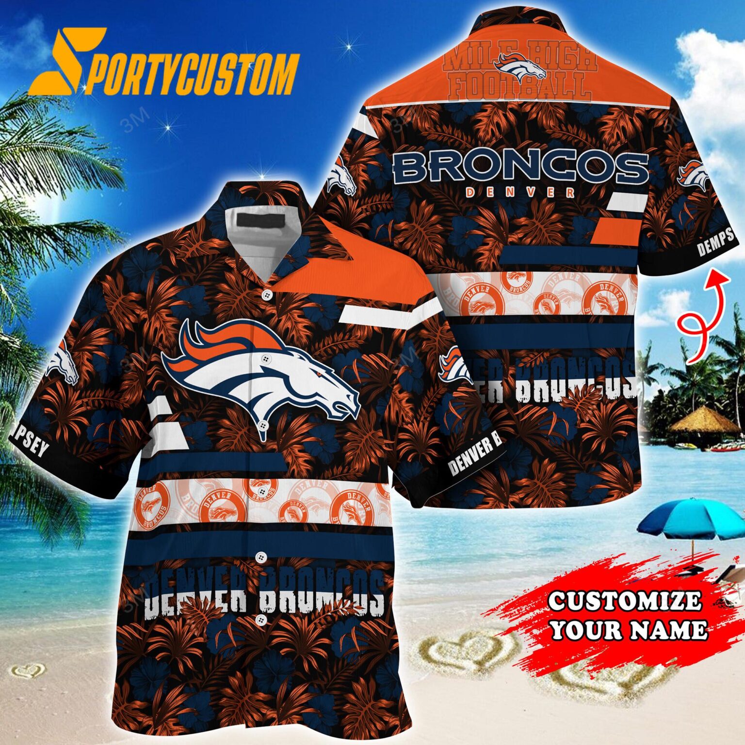 NFL Denver Broncos Flower Summer Limited Hawaiian Shirt