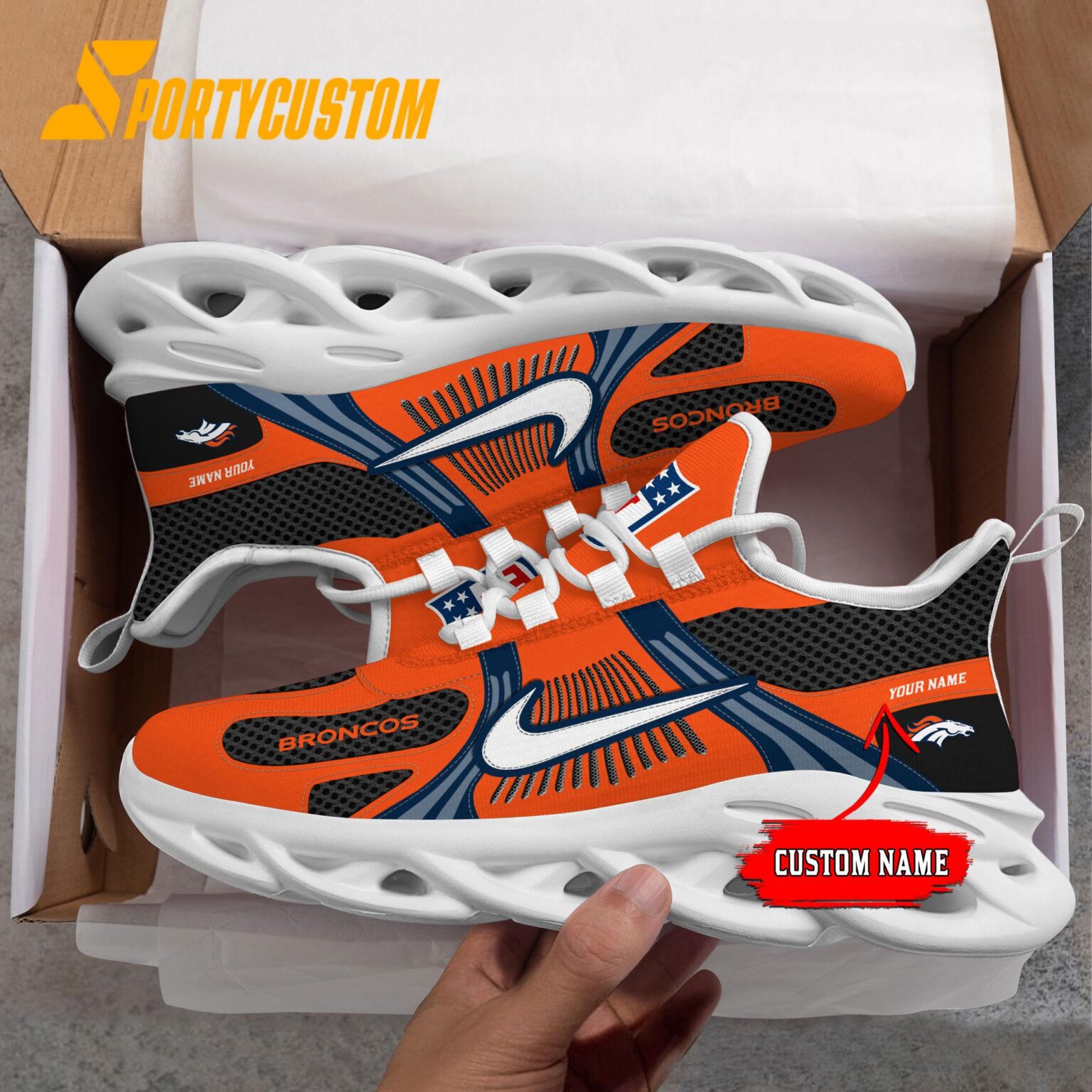 NFL Denver Broncos Logo Football Team New Season Max Soul Shoes