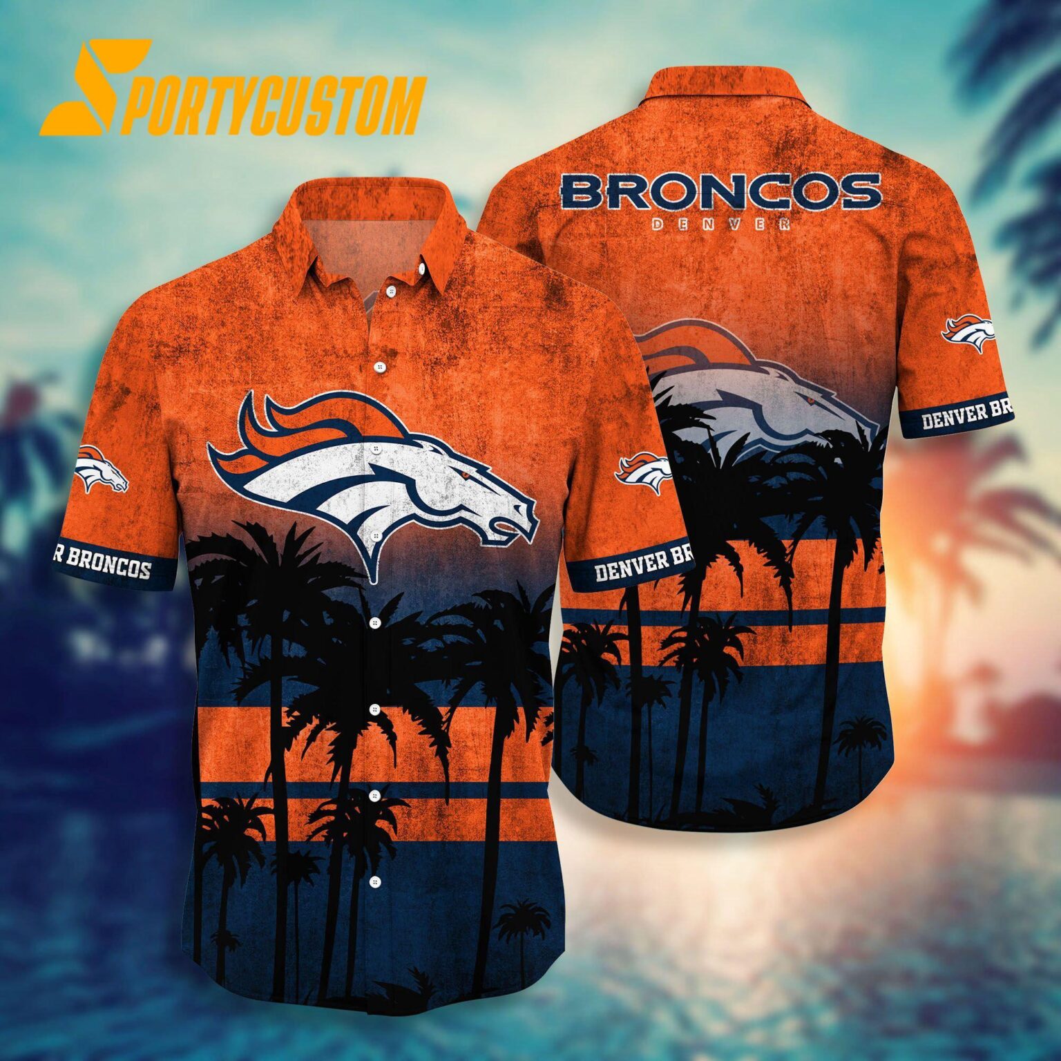 NFL Denver Broncos Palm Tree Summer New Hawaiian Shirt
