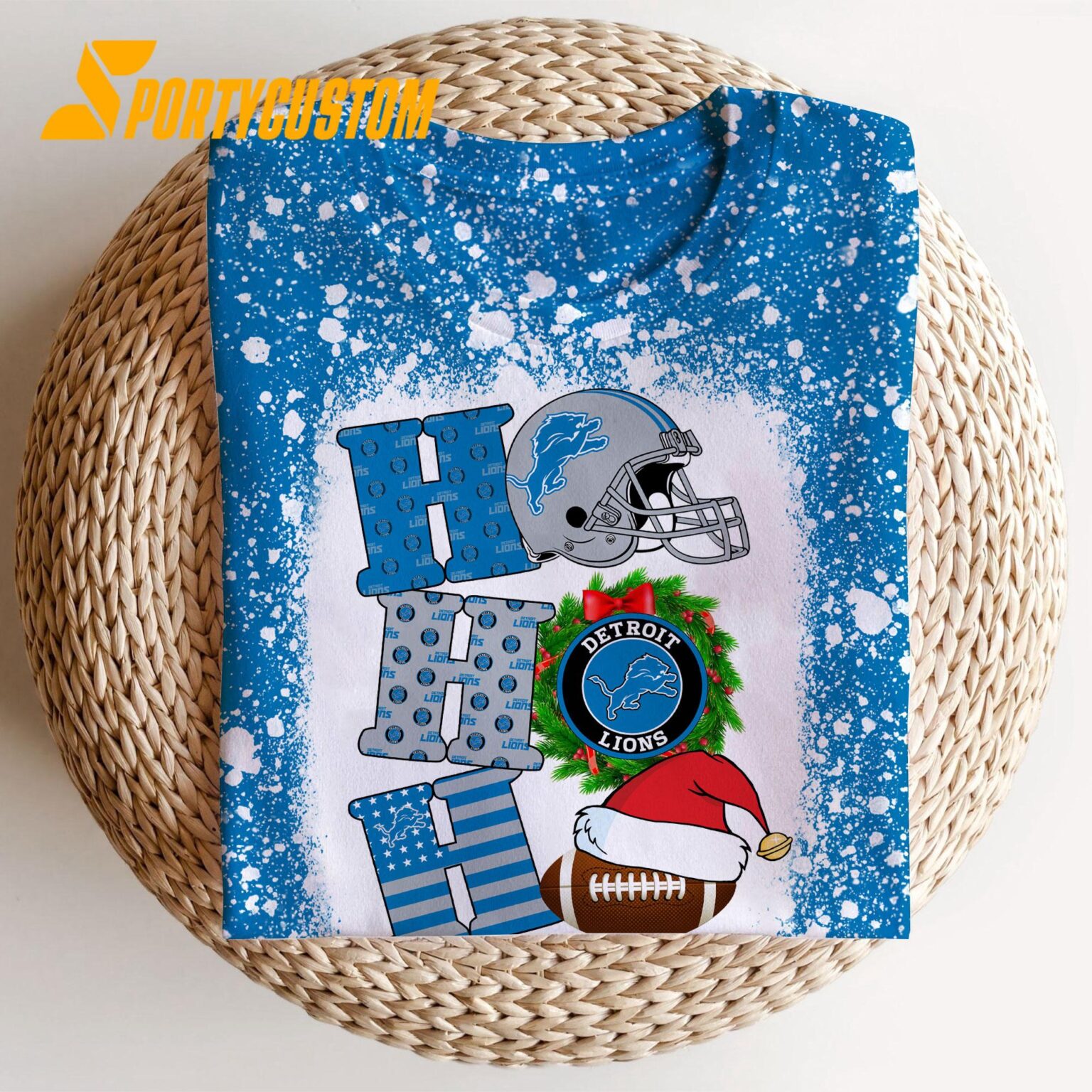 NFL Detroit Lions Football Santa Hats HoHoHo Christmas Unisex TShirt, Hoodie, Sweatshirt