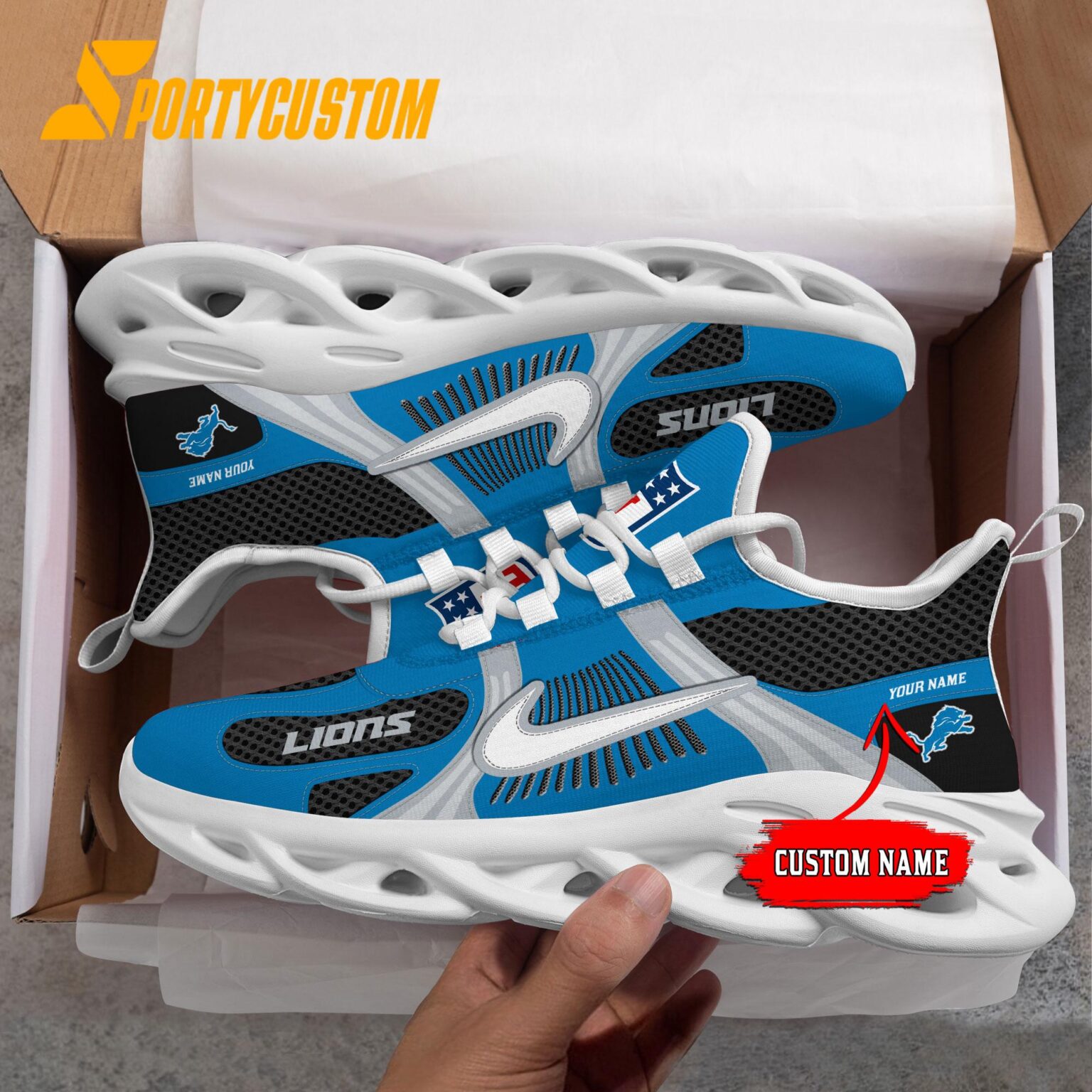 NFL Detroit Lions Logo Football Team New Season Max Soul Shoes