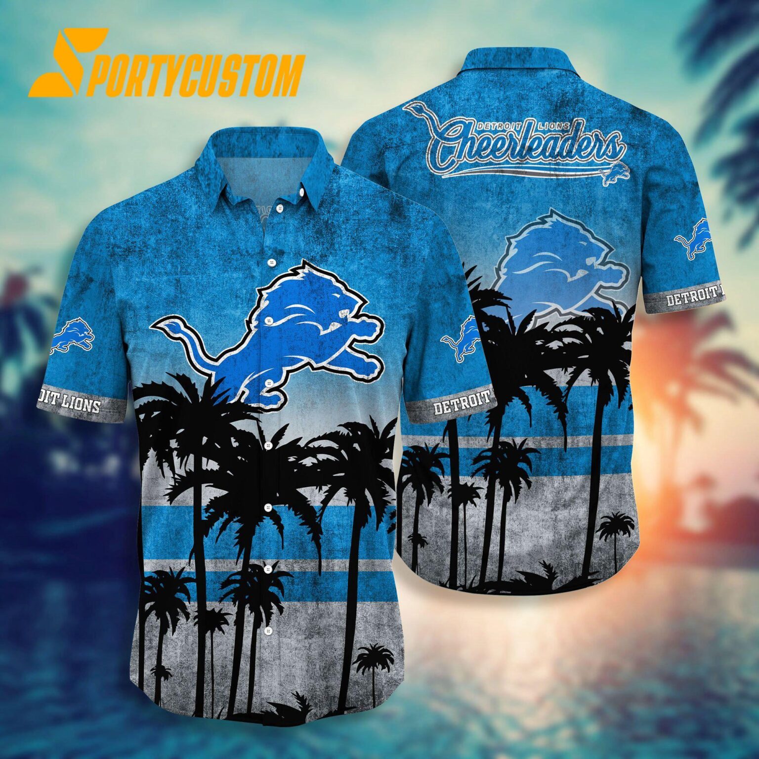NFL Detroit Lions Palm Tree Summer New Hawaiian Shirt