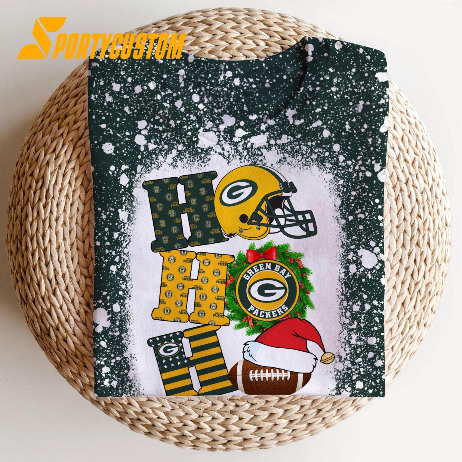 NFL Green Bay Packers Football Santa Hats HoHoHo Christmas Unisex TShirt, Hoodie, Sweatshirt