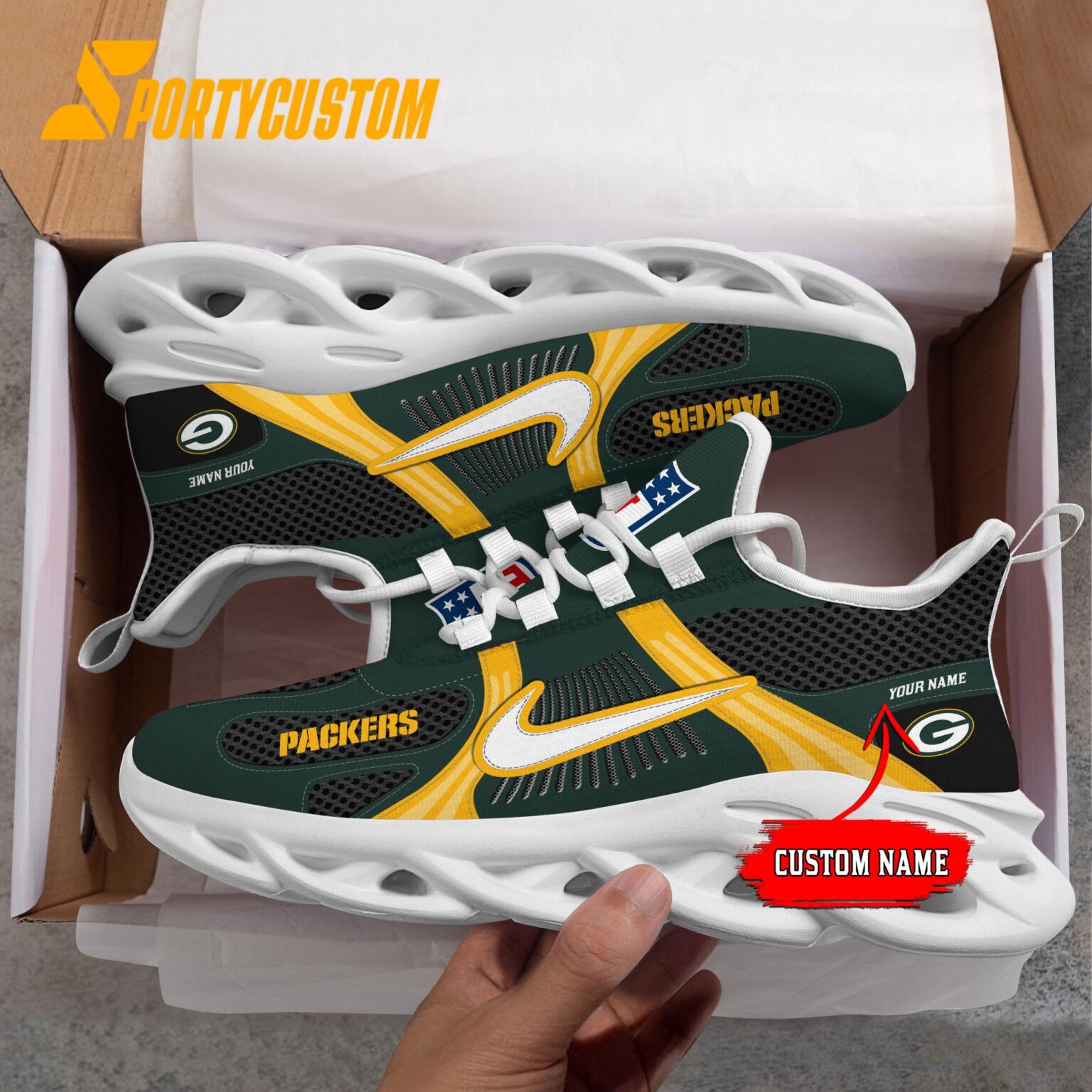 NFL Green Bay Packers Logo Football Team New Season Max Soul Shoes