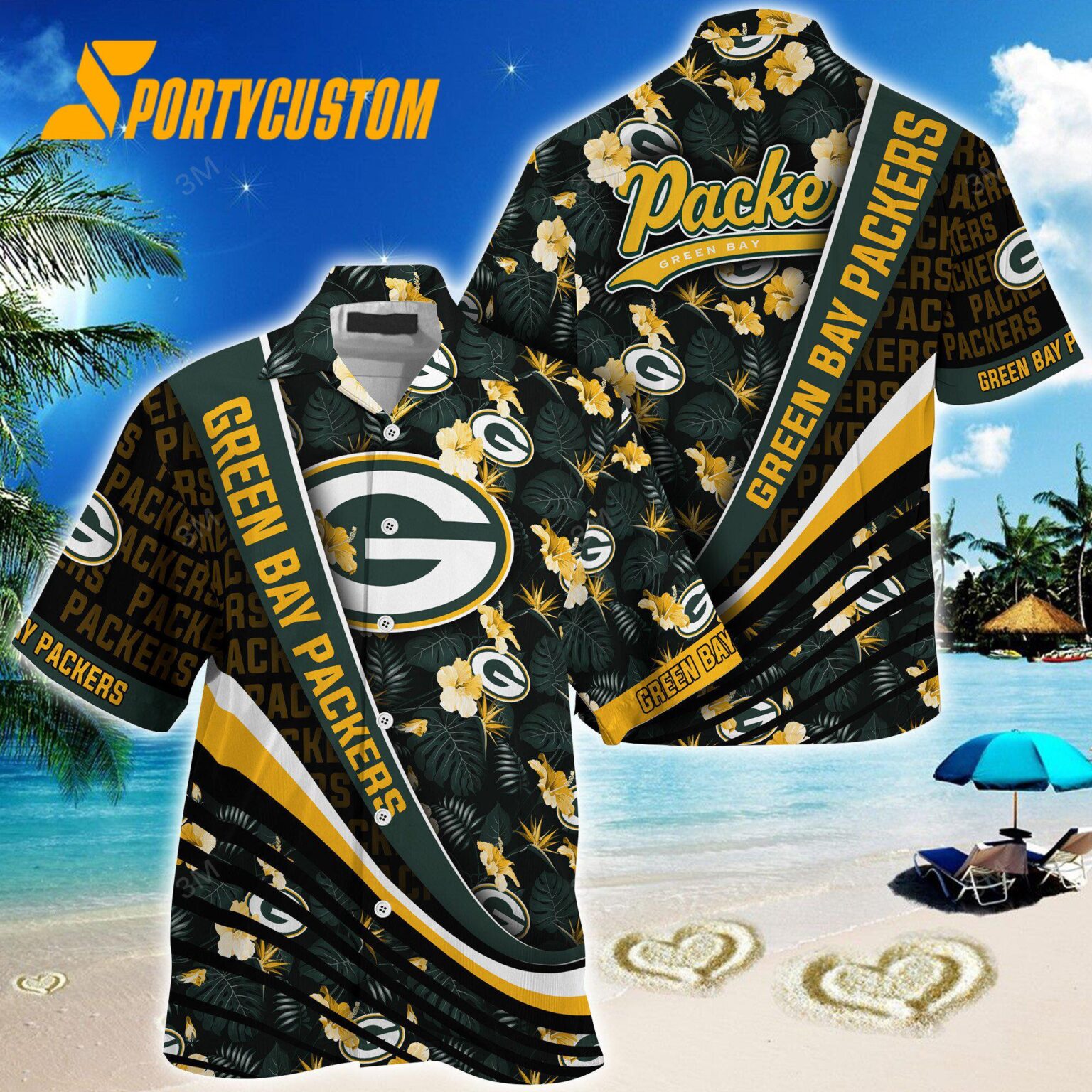 NFL Green Bay Packers Summer Hawaii Shirt With Tropical Flower Pattern