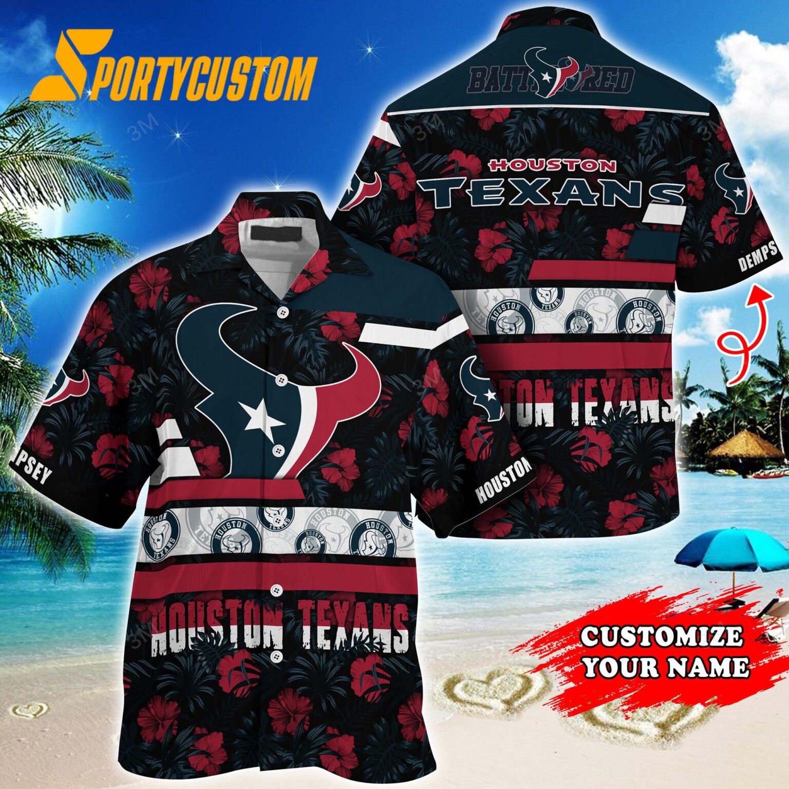 NFL Houston Texans Flower Summer Limited Hawaiian Shirt