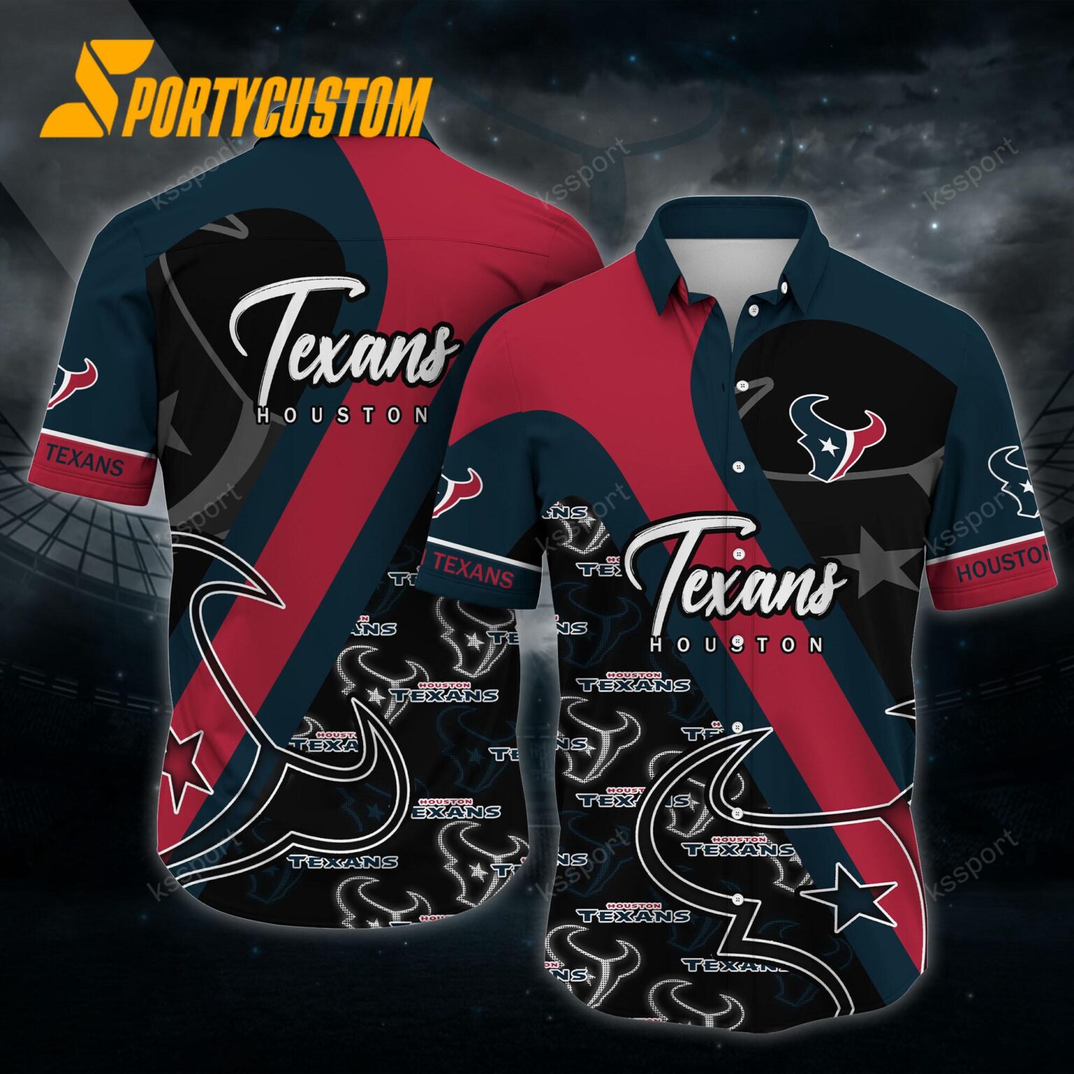 NFL Houston Texans Logo Football Team Limited New Hawaii Shirt