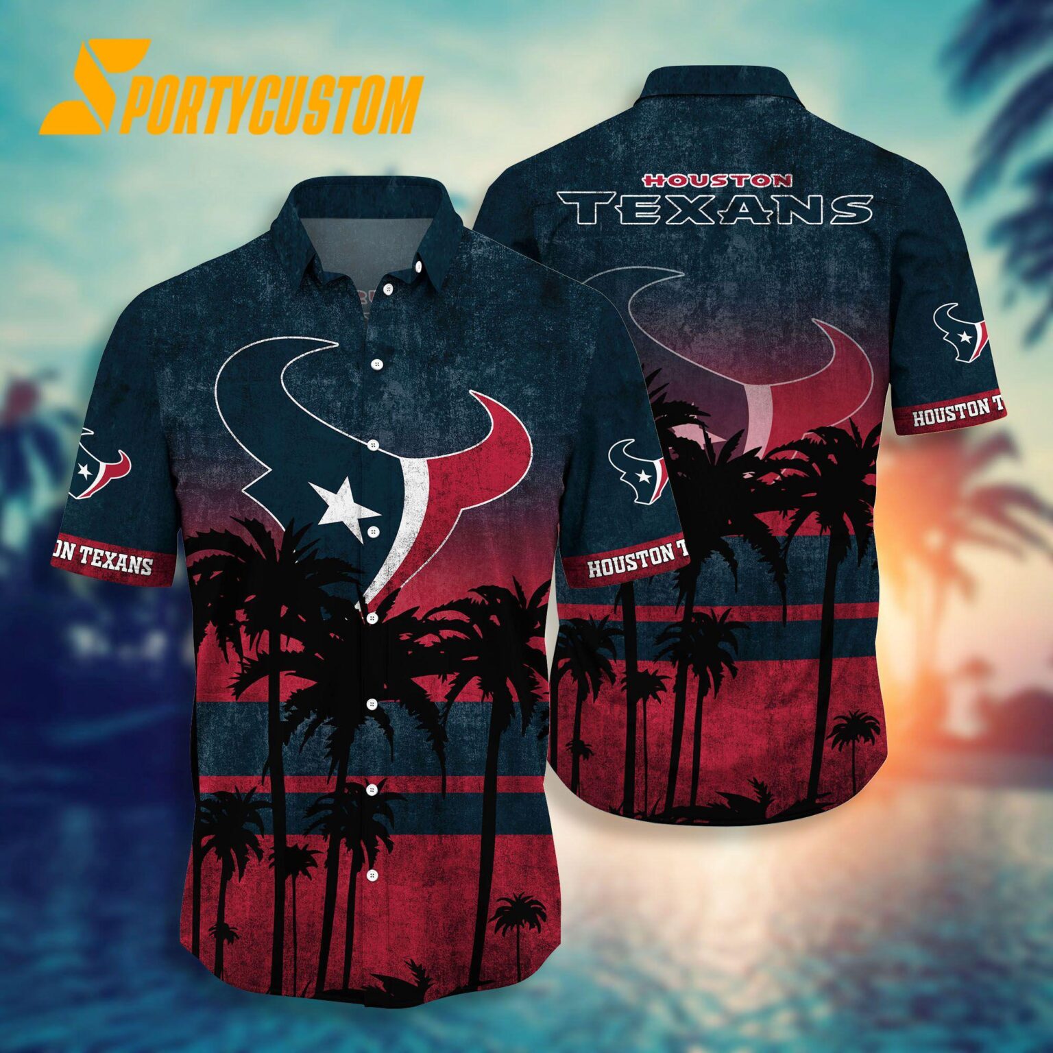 NFL Houston Texans Palm Tree Summer New Hawaiian Shirt