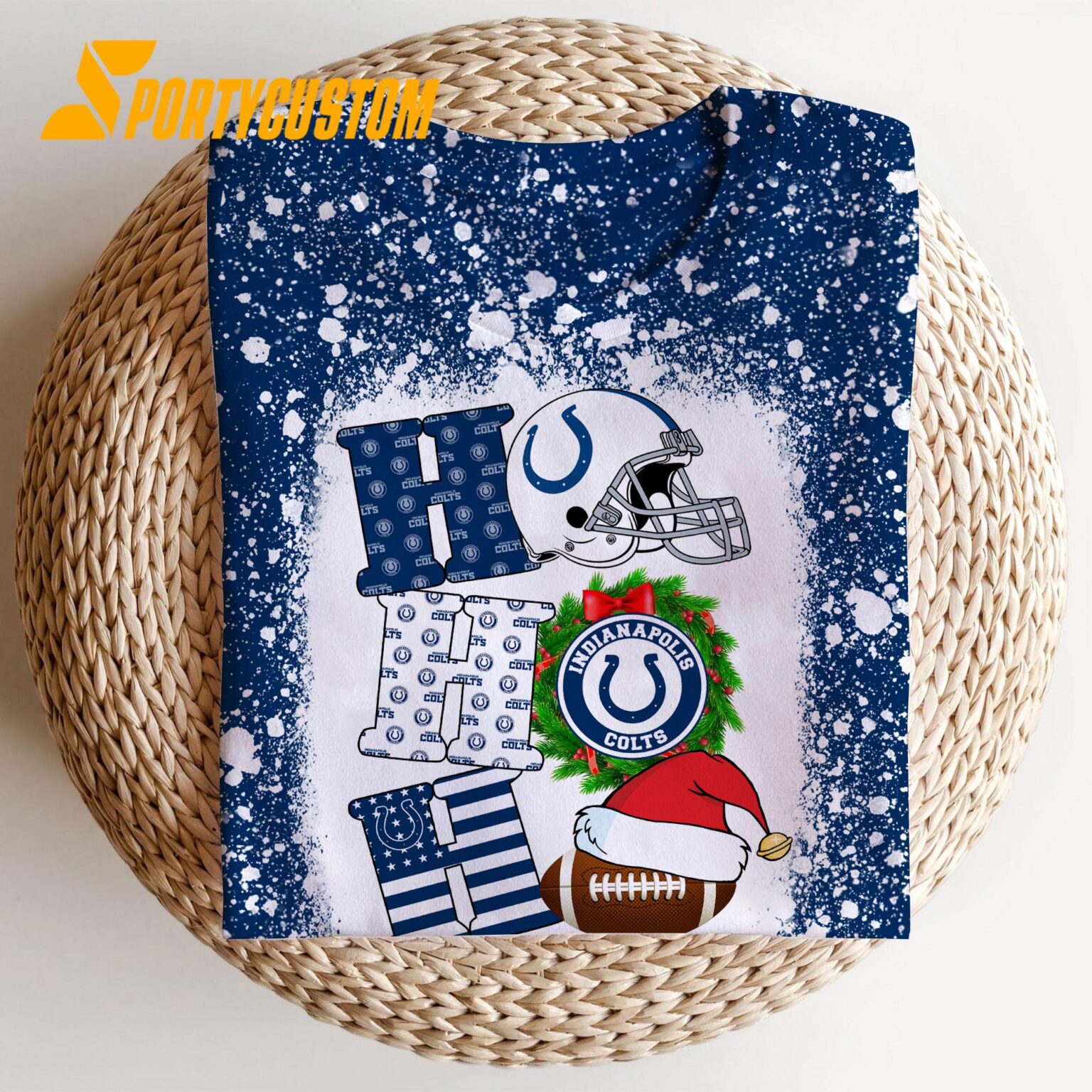 NFL Indianapolis Colts Football Santa Hats HoHoHo Christmas Unisex TShirt, Hoodie, Sweatshirt