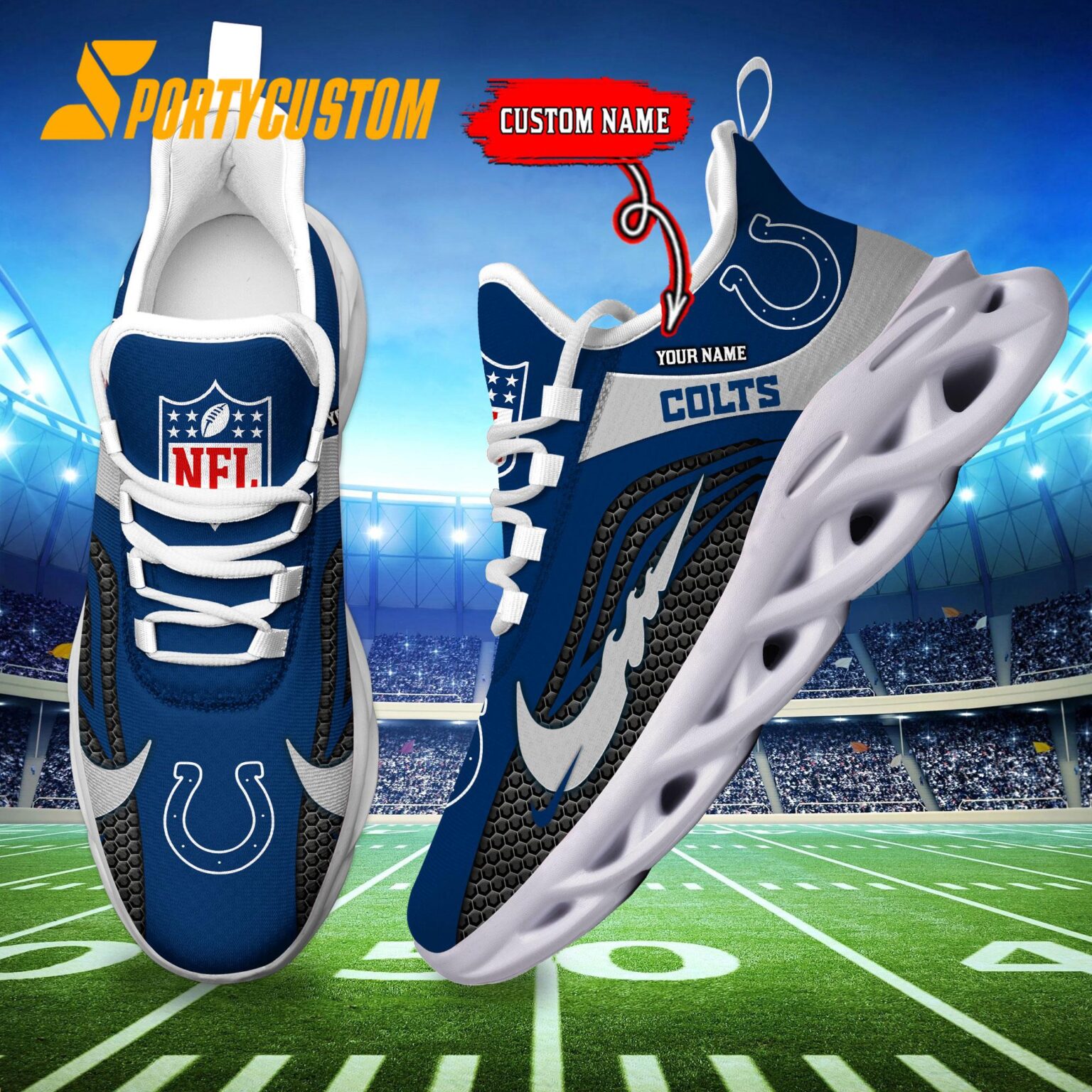 NFL Indianapolis Colts Football Team New Design Max Soul Shoes Sneaker