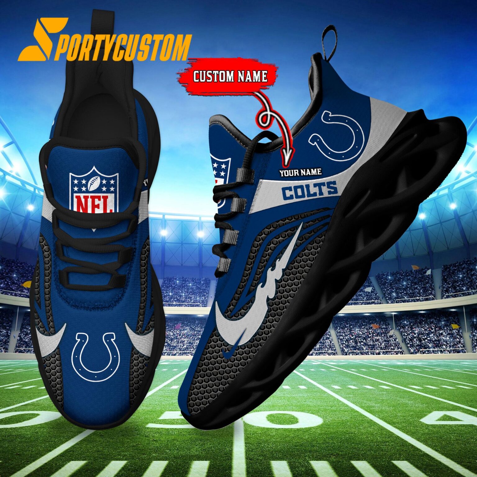 NFL Indianapolis Colts Football Team New Design Max Soul Shoes Sneaker