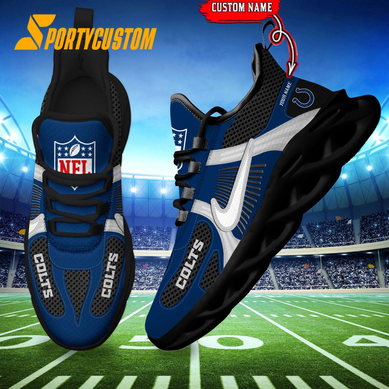 NFL Indianapolis Colts Logo Football Team New Season Max Soul Shoes