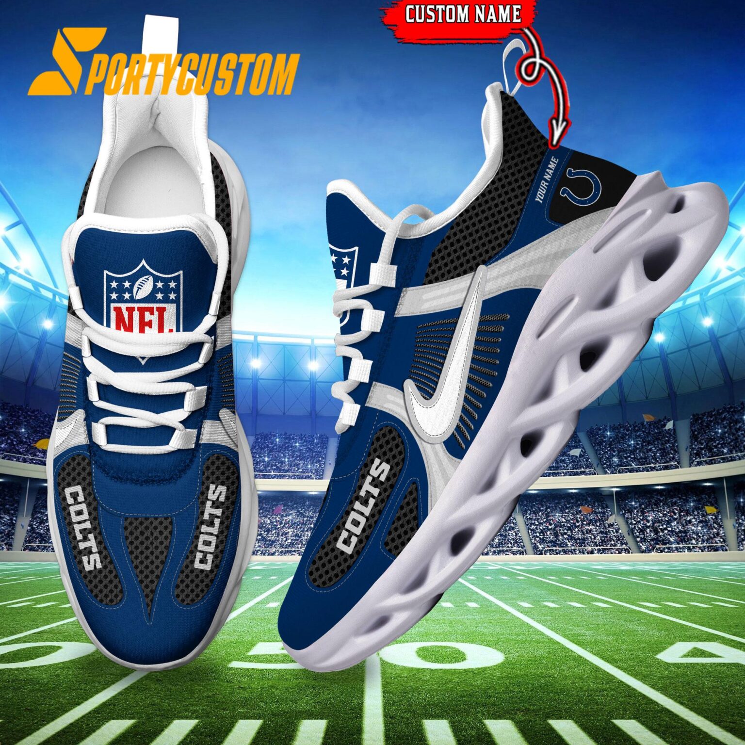 NFL Indianapolis Colts Logo Football Team New Season Max Soul Shoes