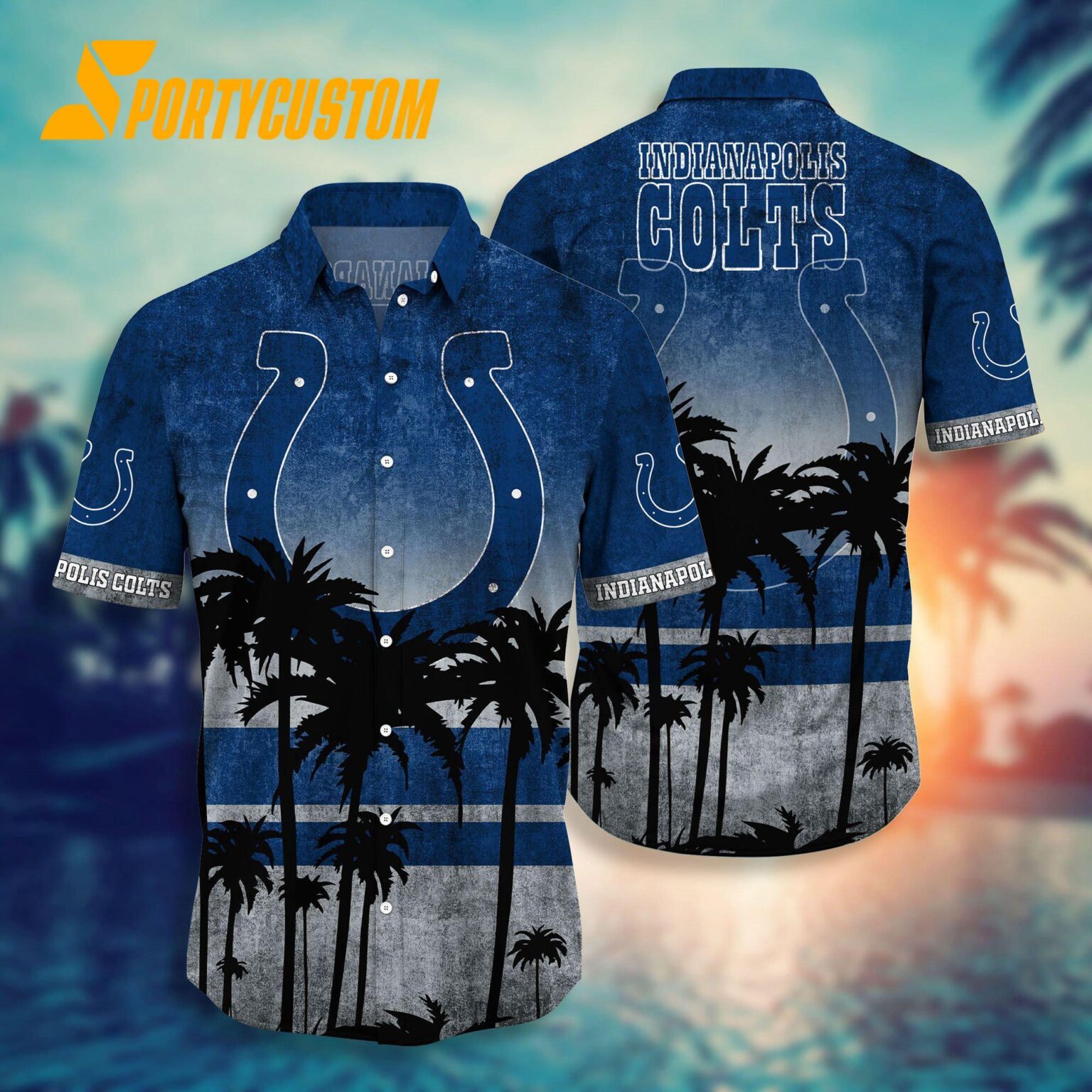 NFL Indianapolis Colts Palm Tree Summer New Hawaiian Shirt
