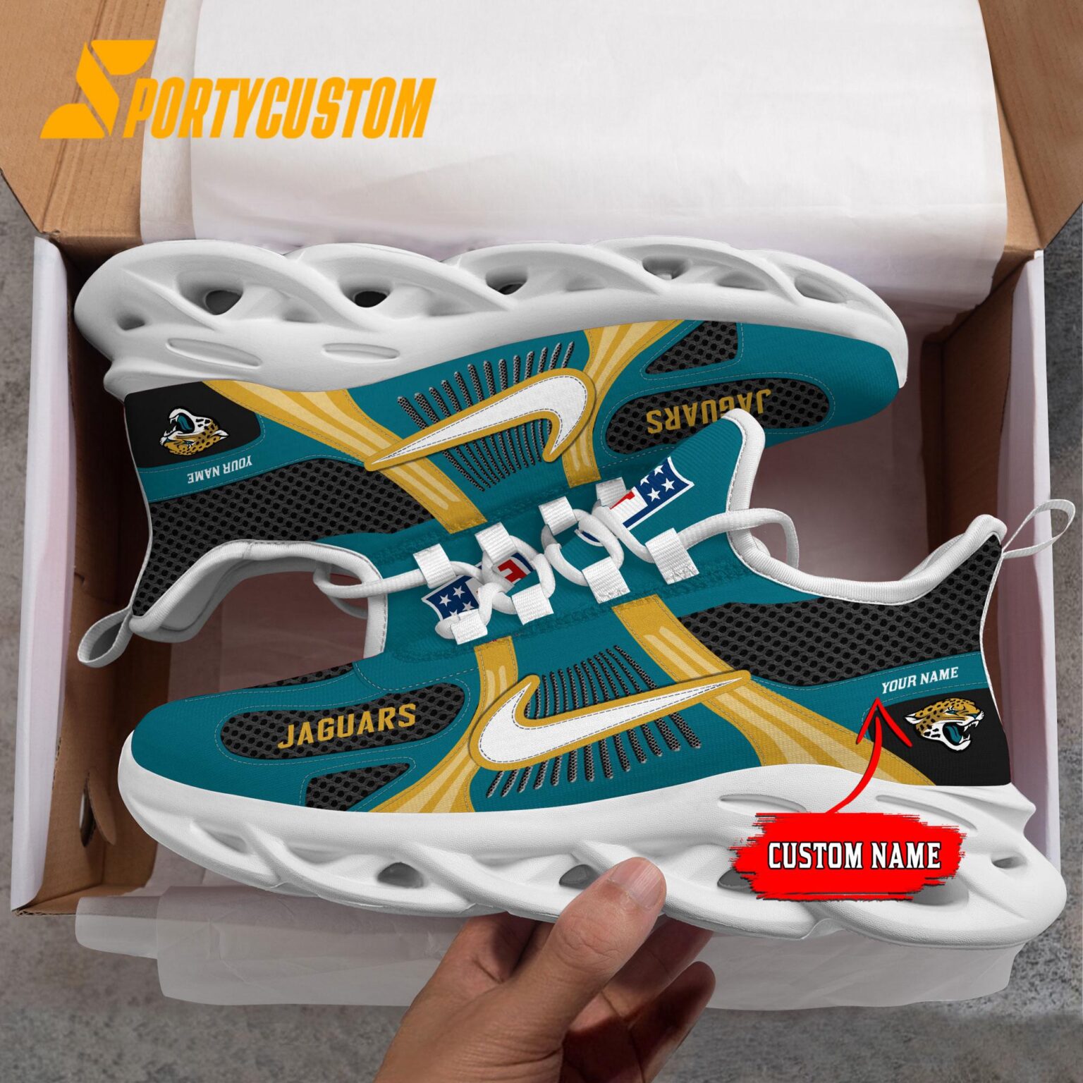 NFL Jacksonville Jaguars Logo Football Team New Season Max Soul Shoes