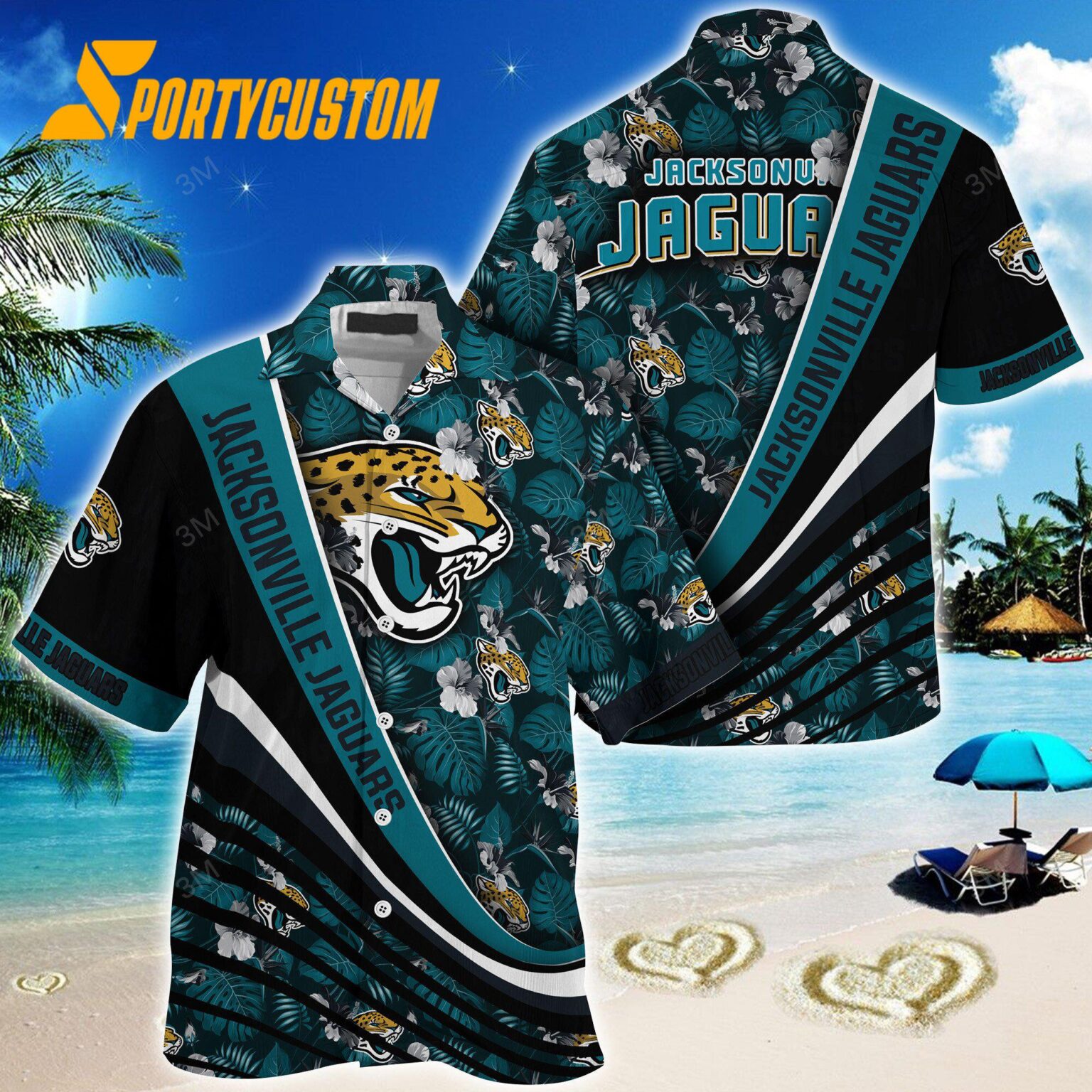 NFL Jacksonville Jaguars Summer Hawaii Shirt With Tropical Flower Pattern