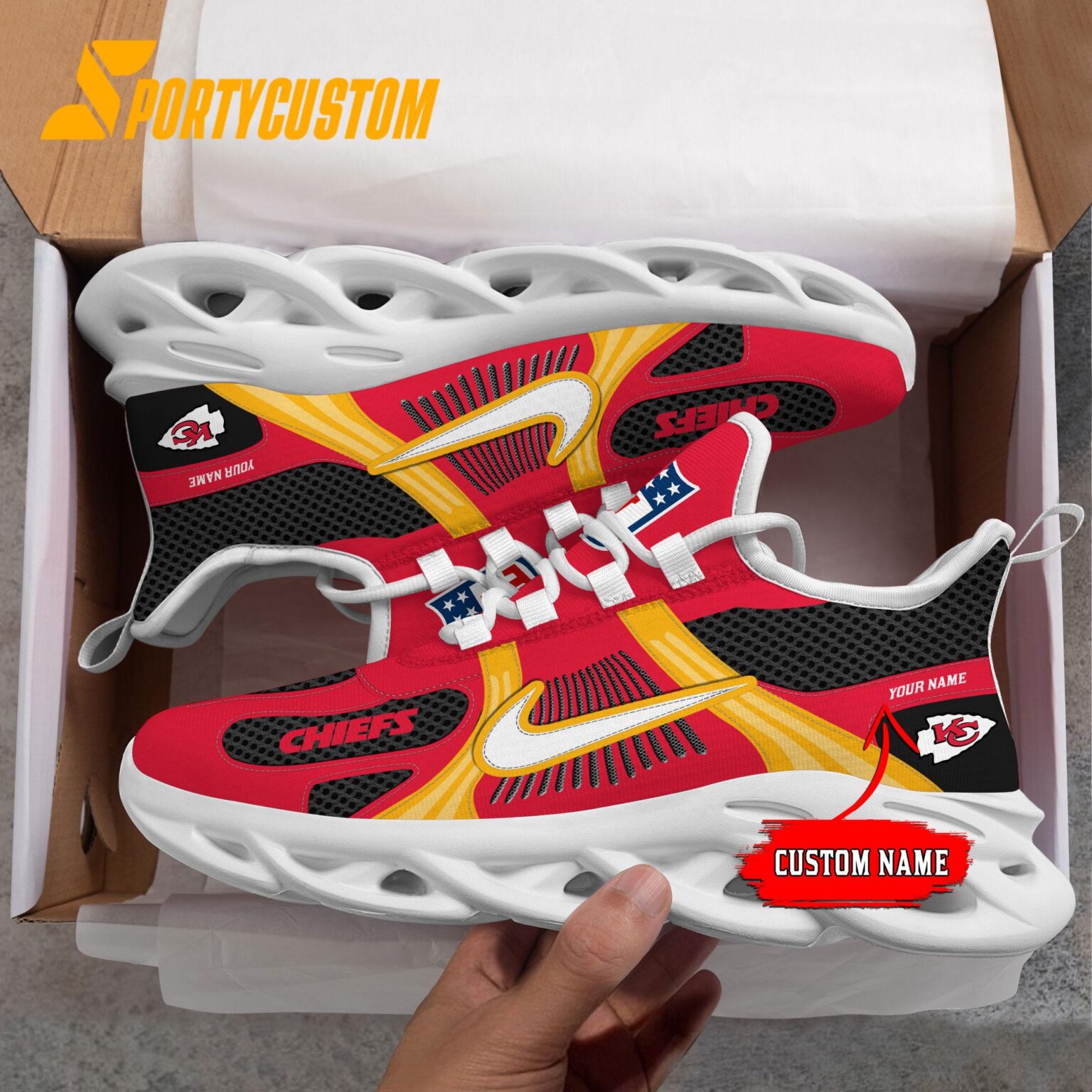 NFL Kansas City Chiefs Logo Football Team New Season Max Soul Shoes