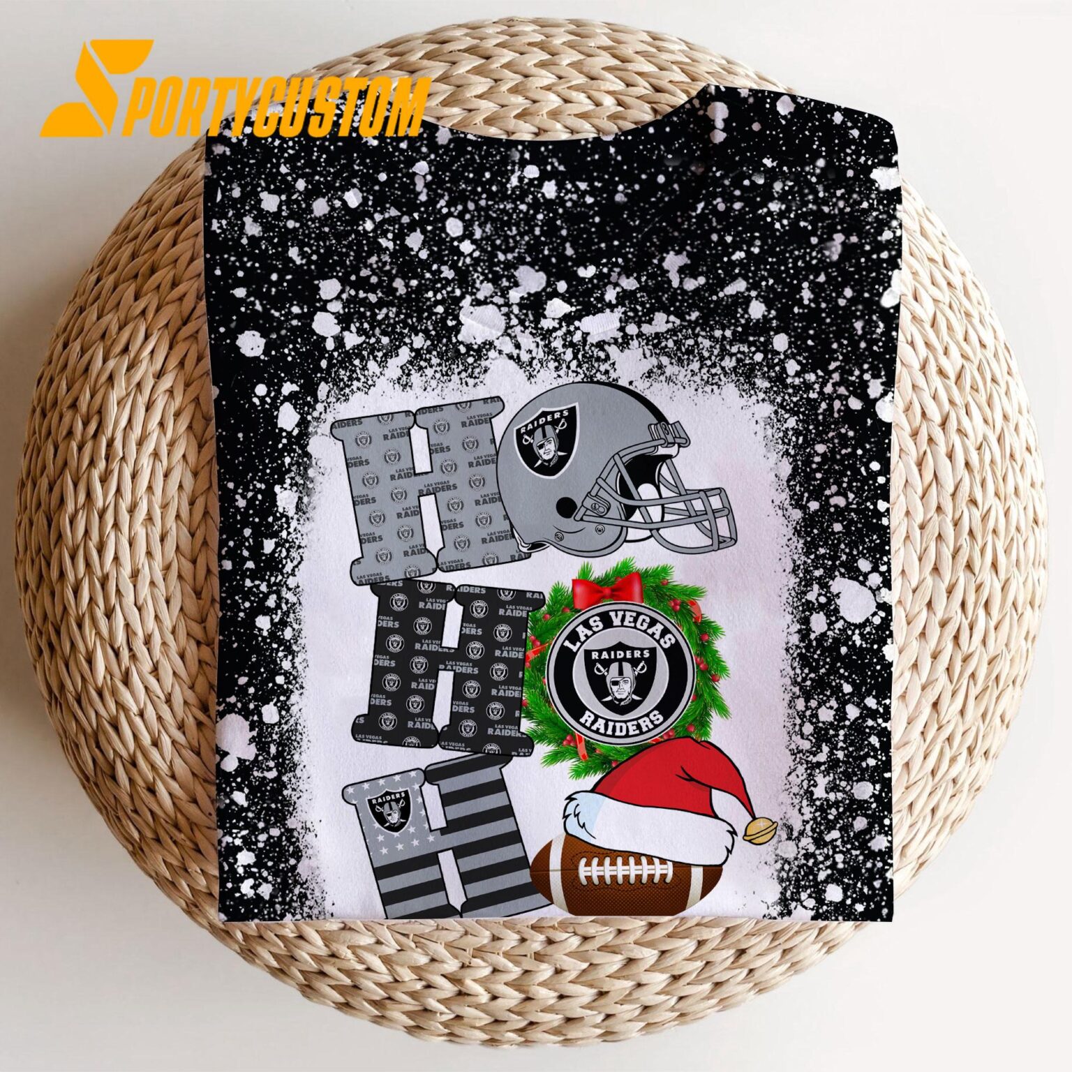 NFL Las Vegas Raiders Football Santa Hats HoHoHo Christmas Unisex TShirt, Hoodie, Sweatshirt