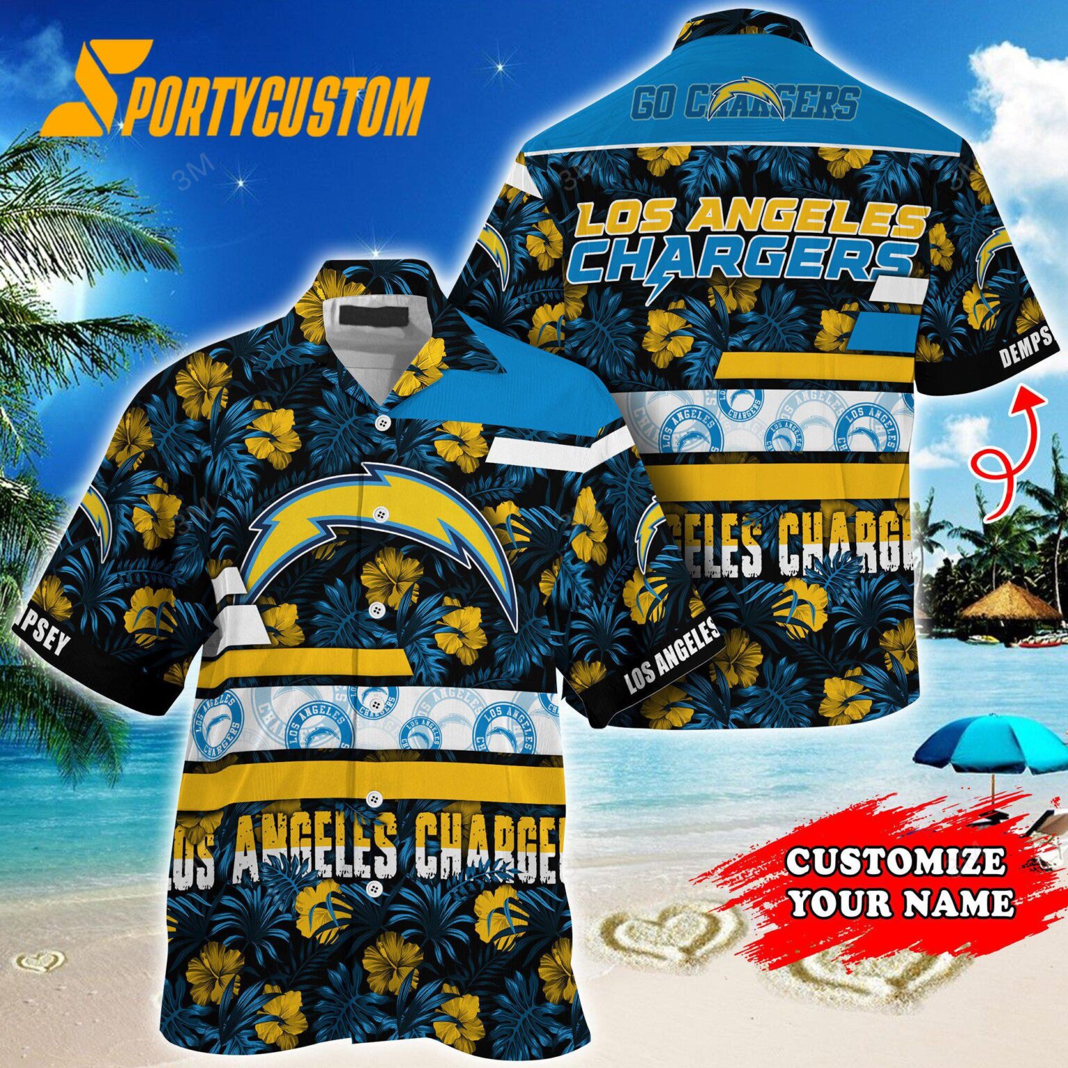 NFL Los Angeles Chargers Flower Summer Limited Hawaiian Shirt