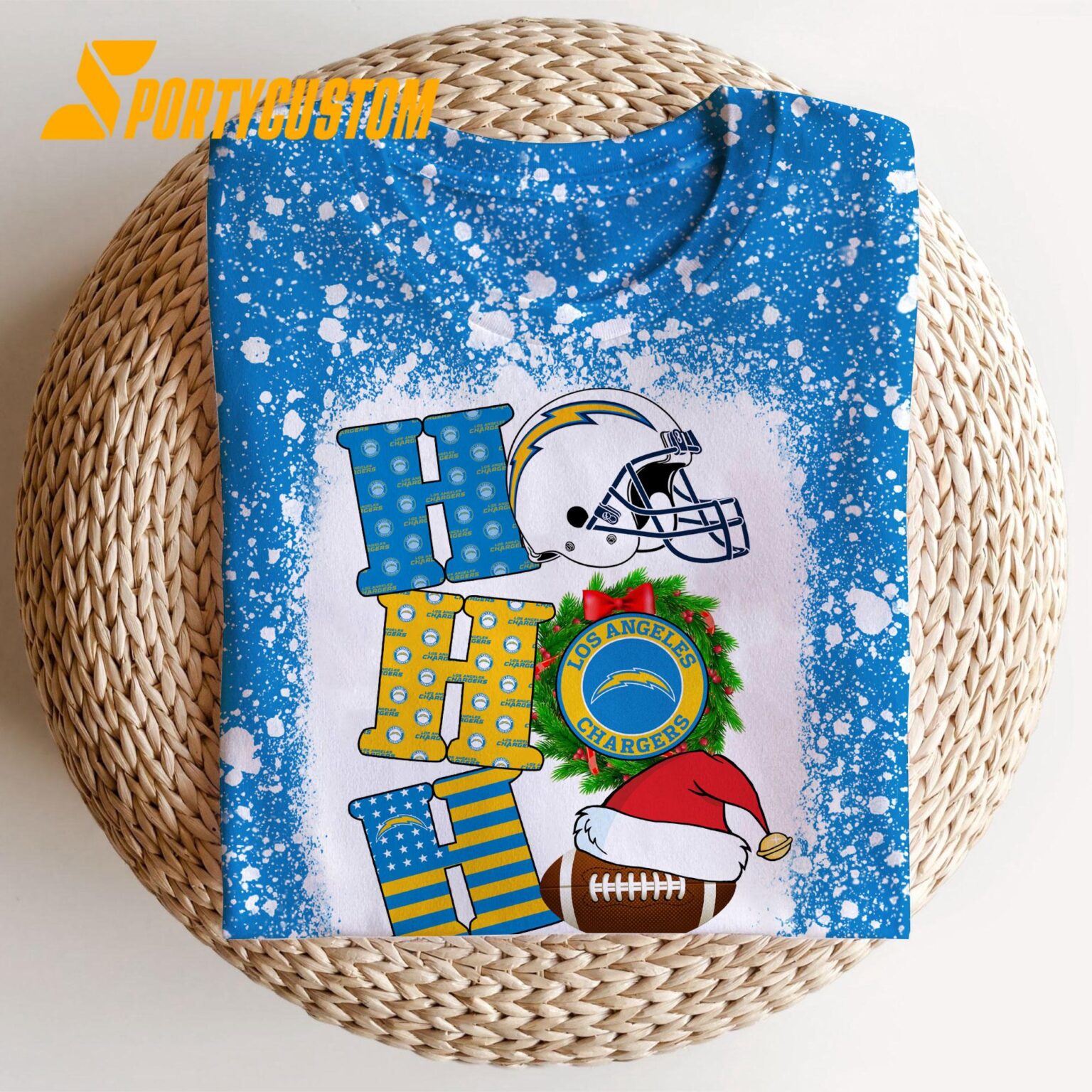 NFL Los Angeles Chargers Football Santa Hats HoHoHo Christmas Unisex TShirt, Hoodie, Sweatshirt