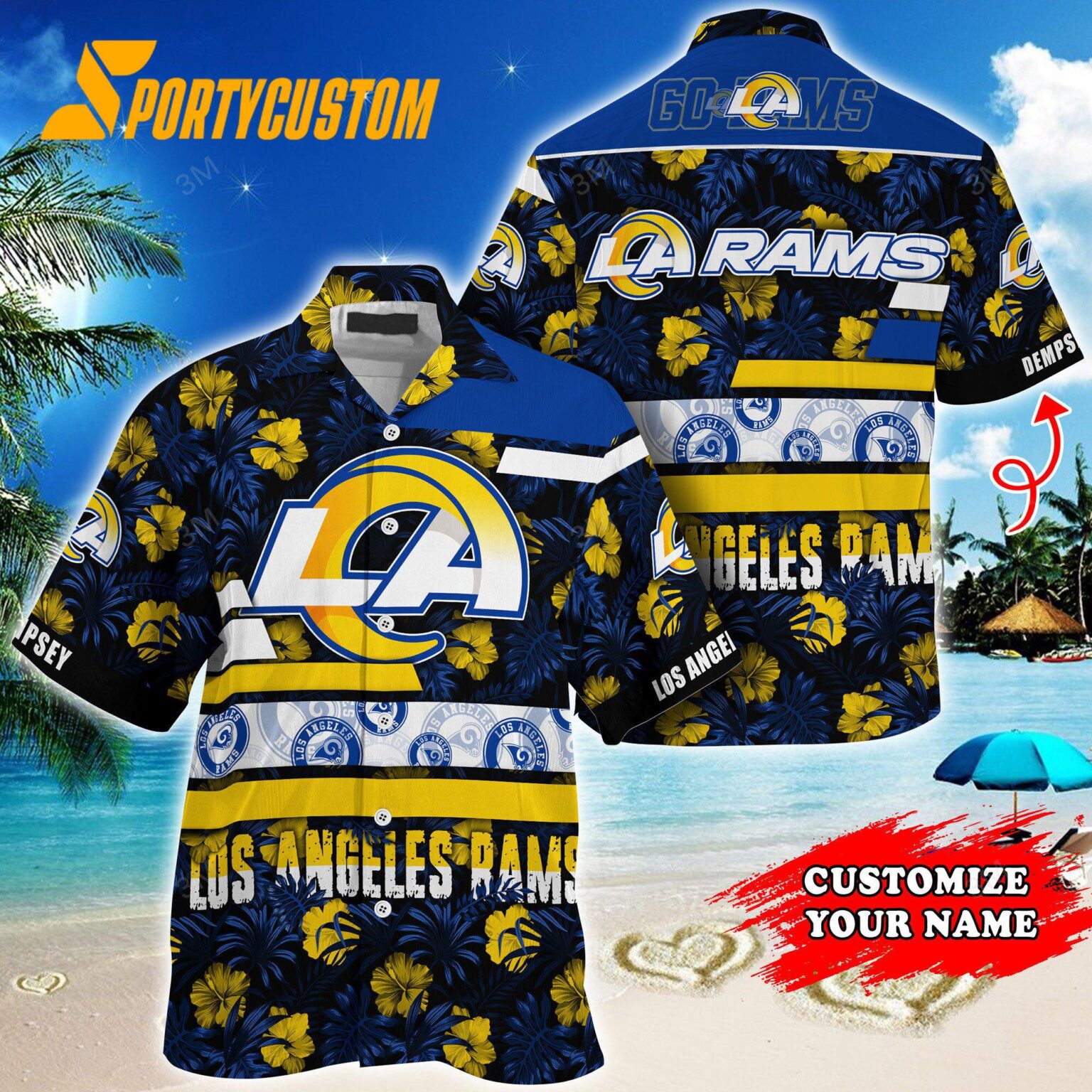 NFL Los Angeles Rams Flower Summer Limited Hawaiian Shirt