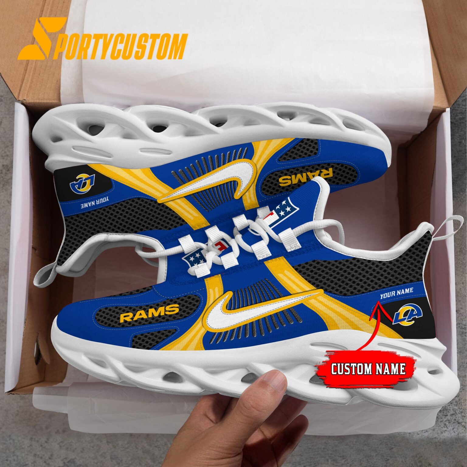 NFL Los Angeles Rams Logo Football Team New Season Max Soul Shoes