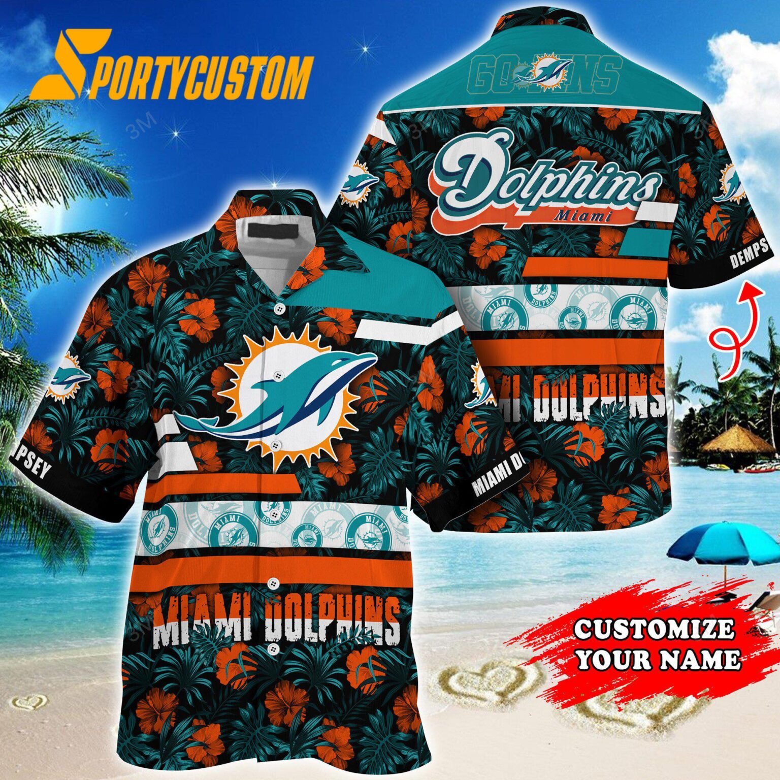 NFL Miami Dolphins Flower Summer Limited Hawaiian Shirt