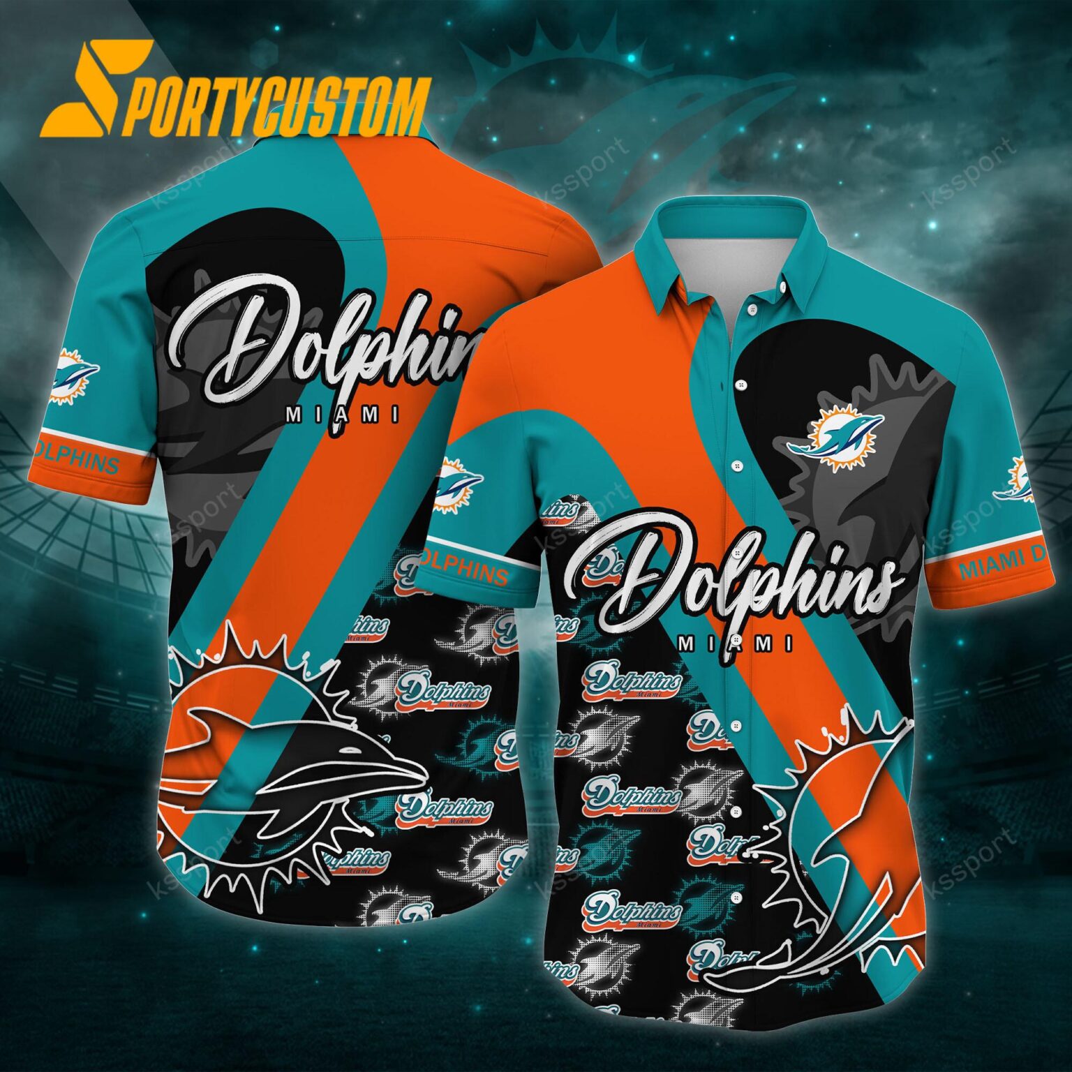 NFL Miami Dolphins Logo Football Team Limited New Hawaii Shirt